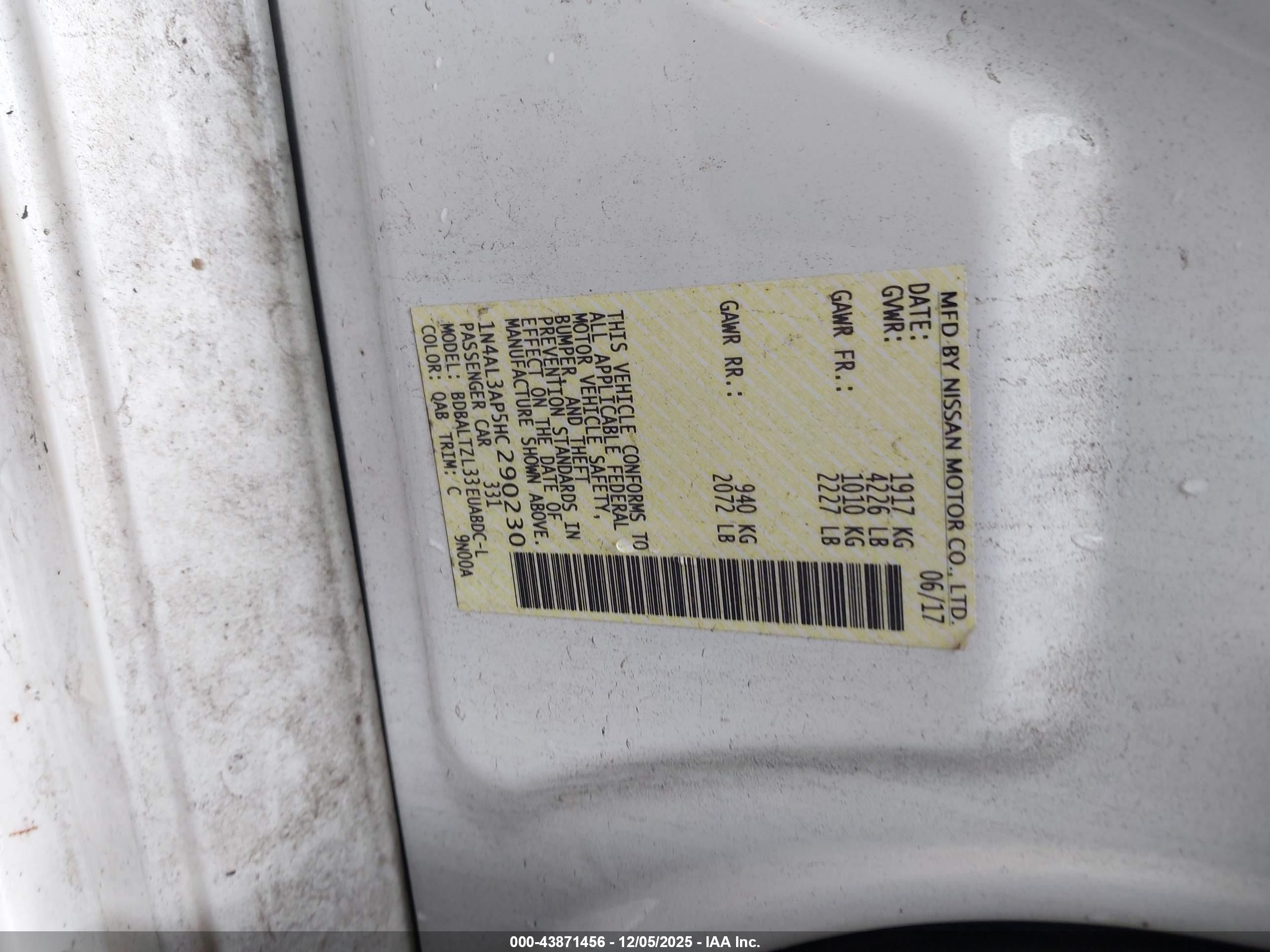 NISSAN ALTIMA image 9