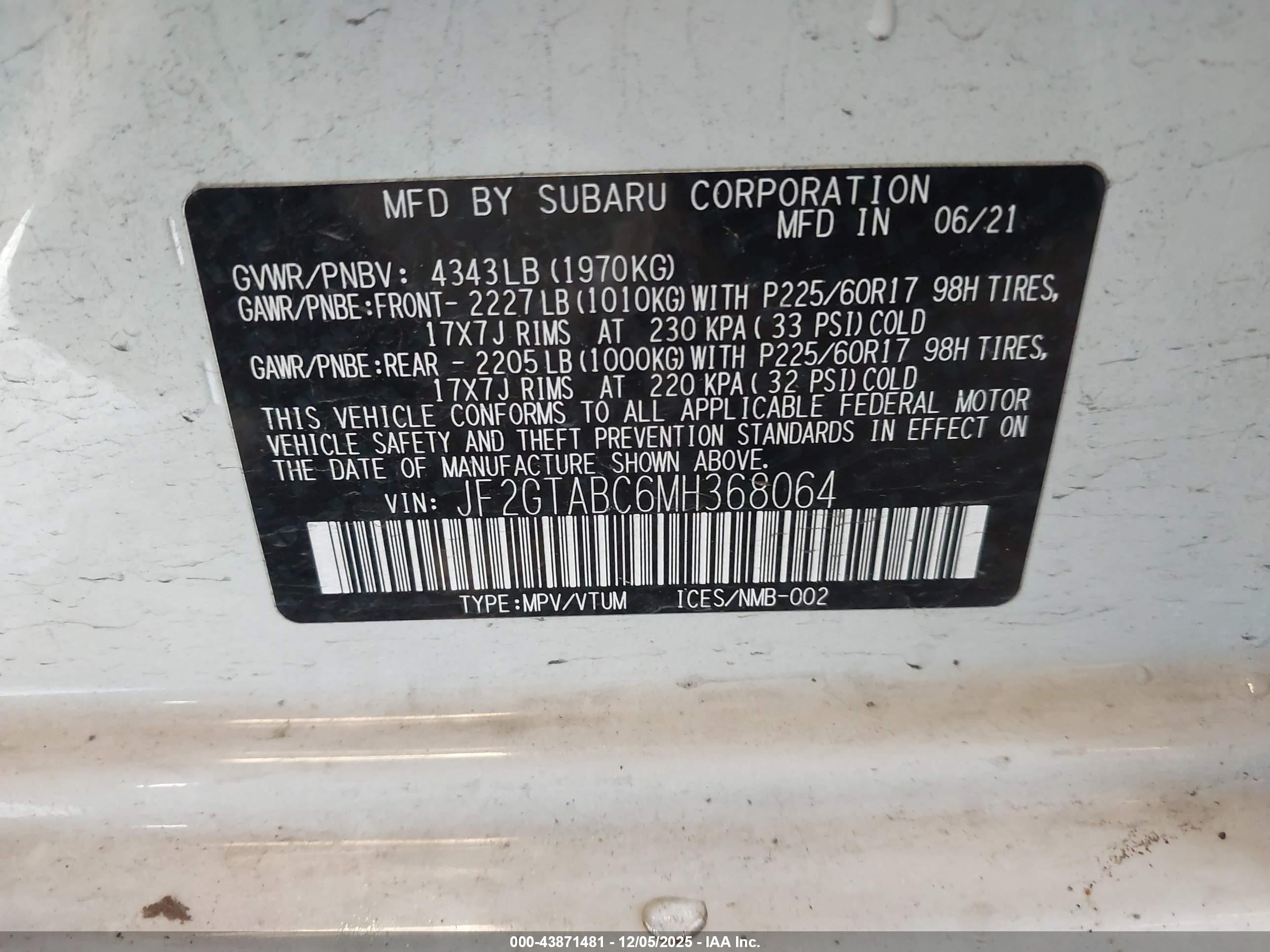 SUBARU CROSSTREK image 9