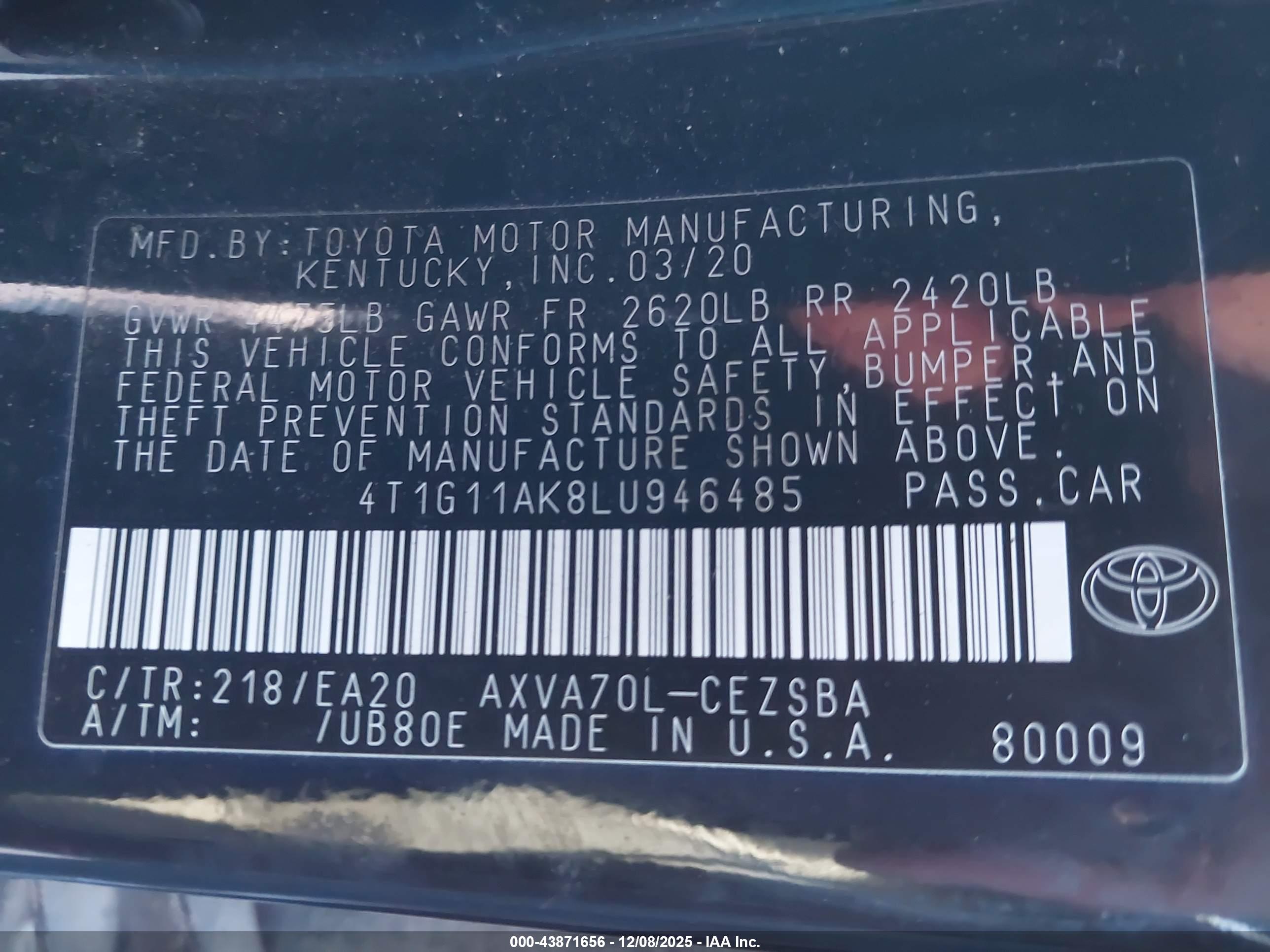 TOYOTA CAMRY image 9