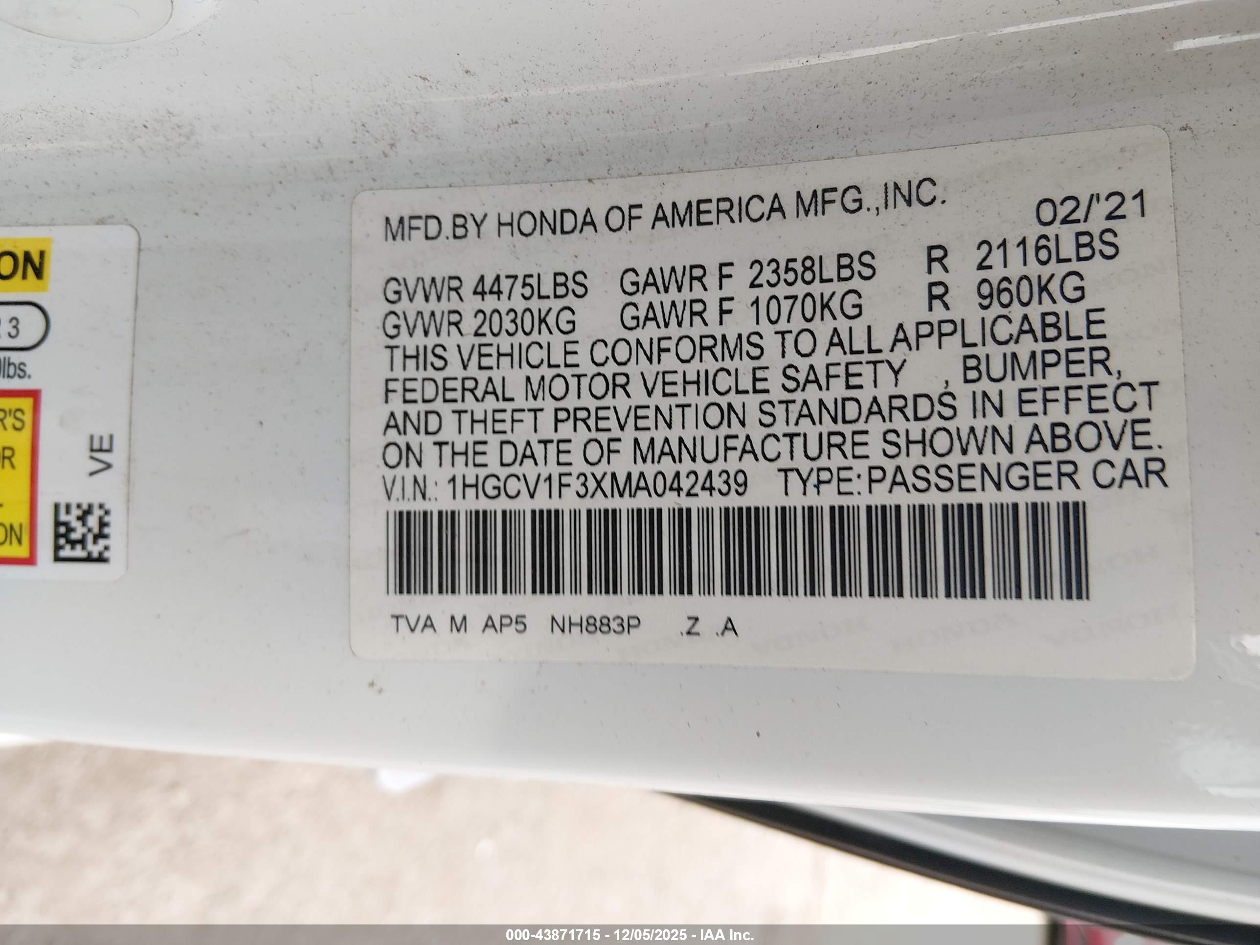 HONDA ACCORD image 9