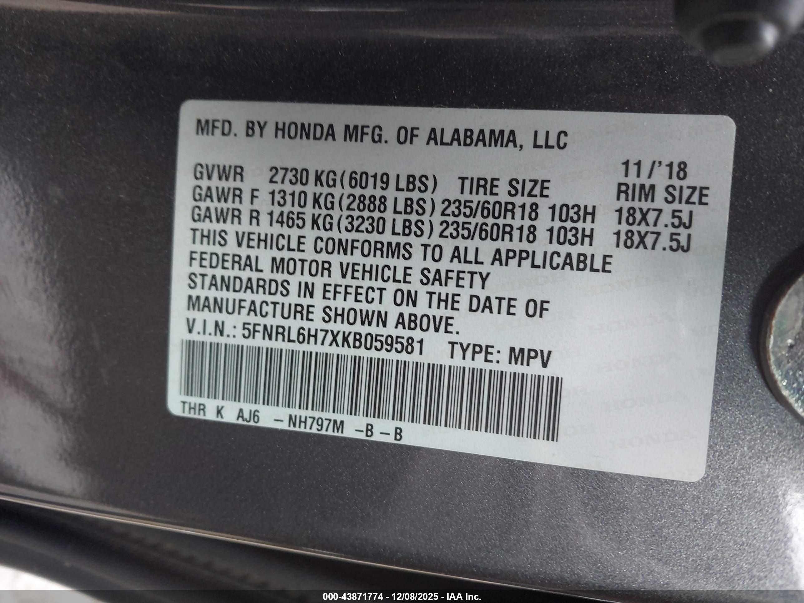 HONDA ODYSSEY image 9