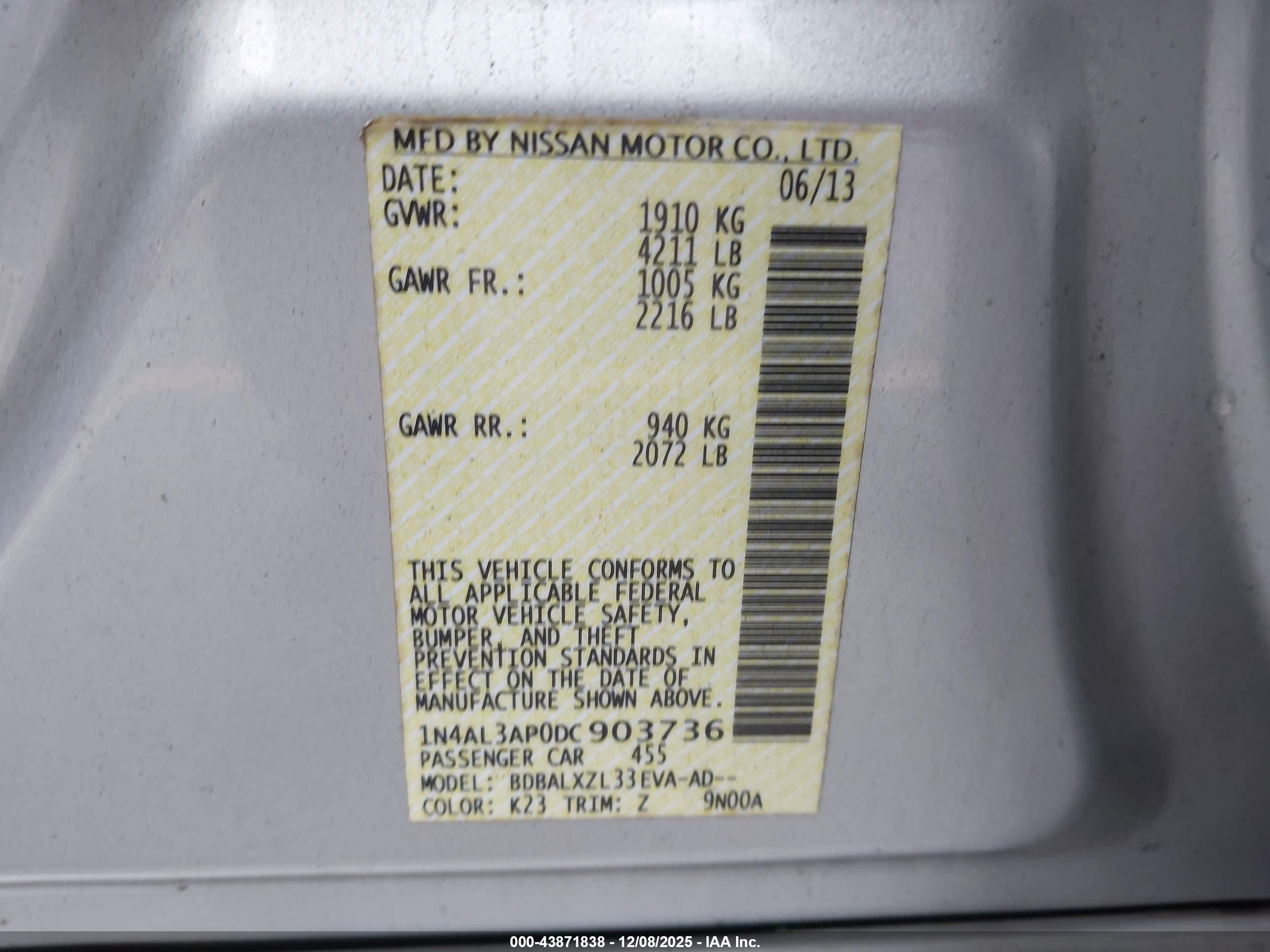NISSAN ALTIMA image 9