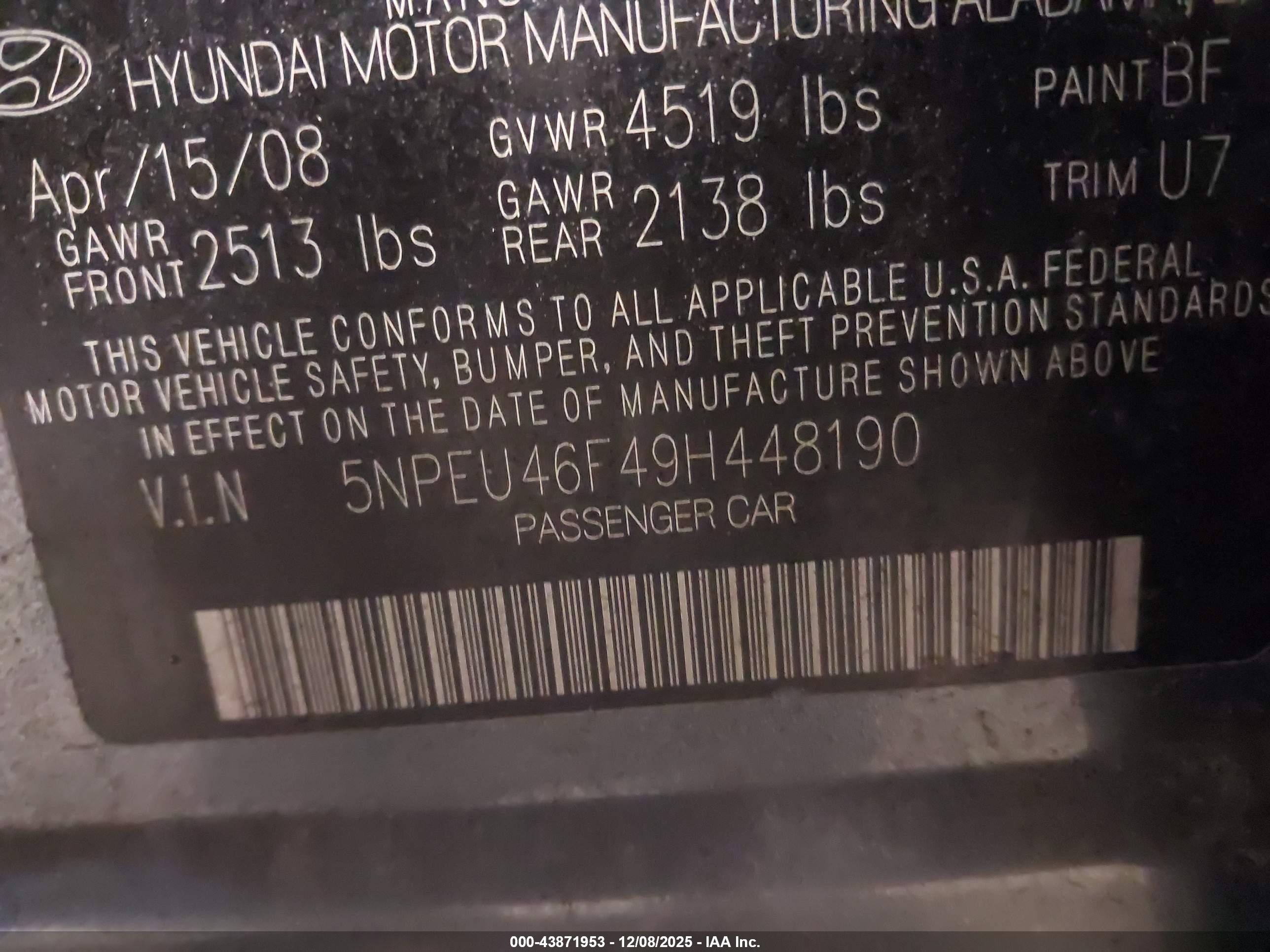 HYUNDAI SONATA image 9