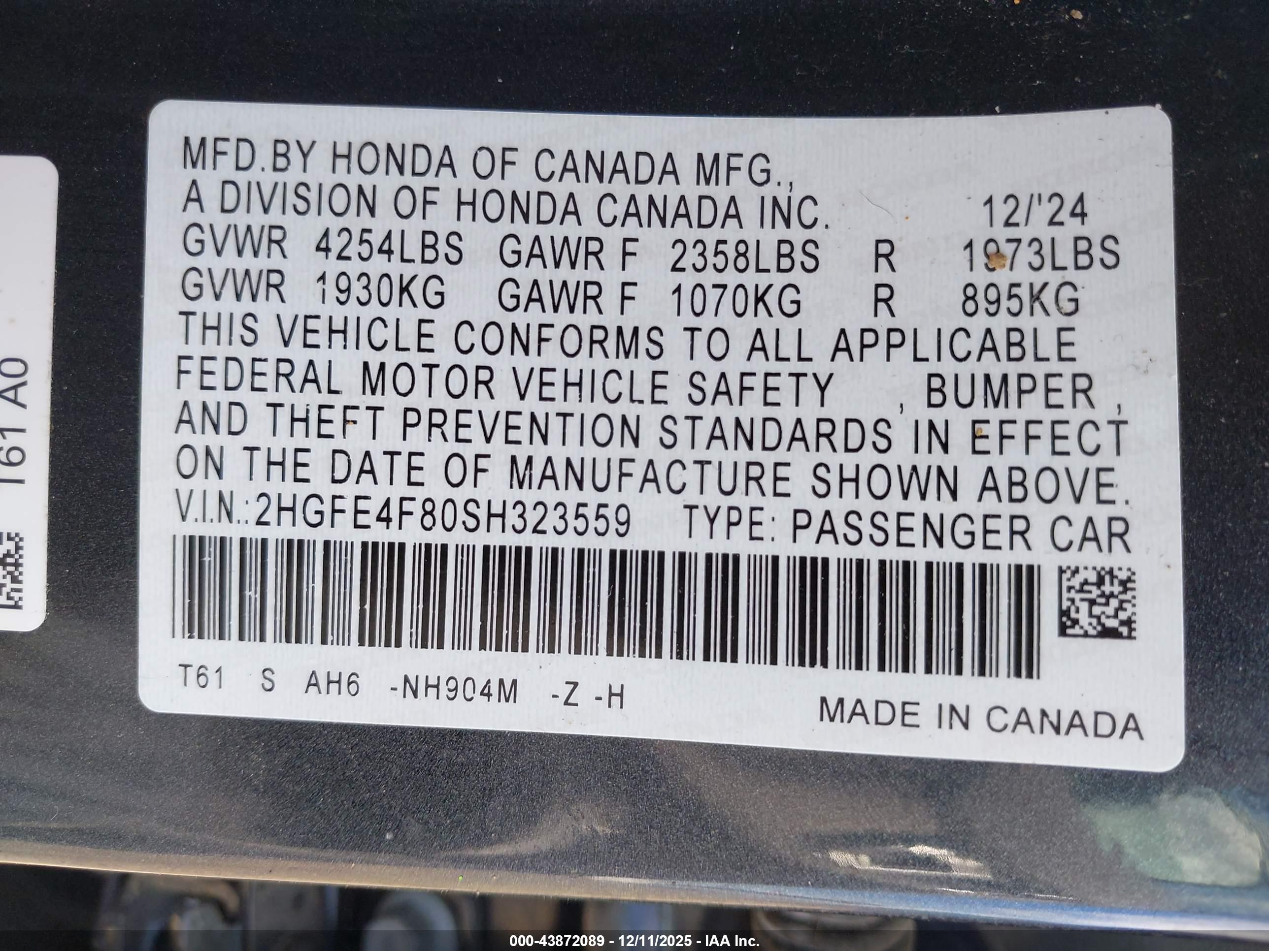 HONDA CIVIC image 9