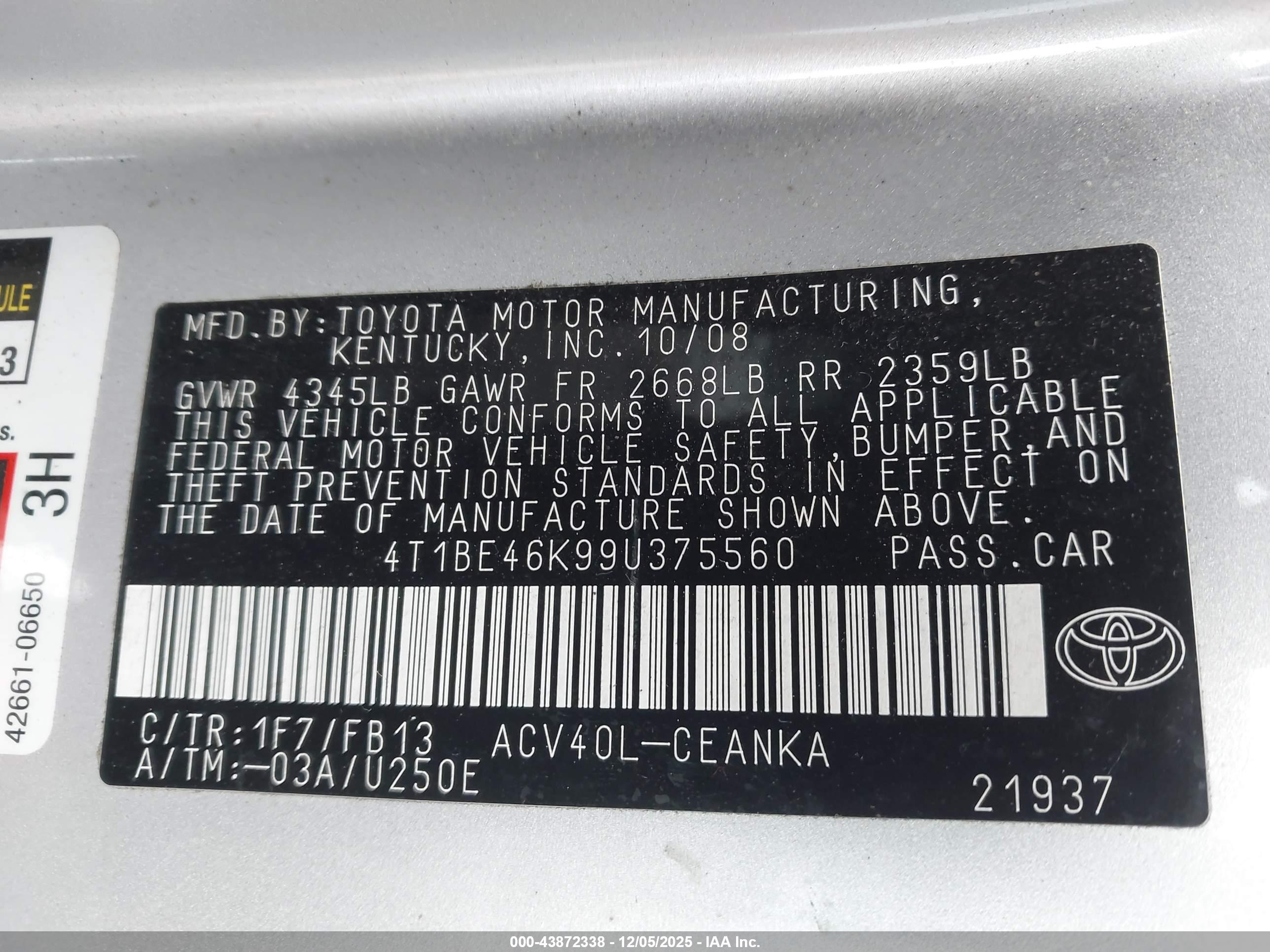 TOYOTA CAMRY image 9