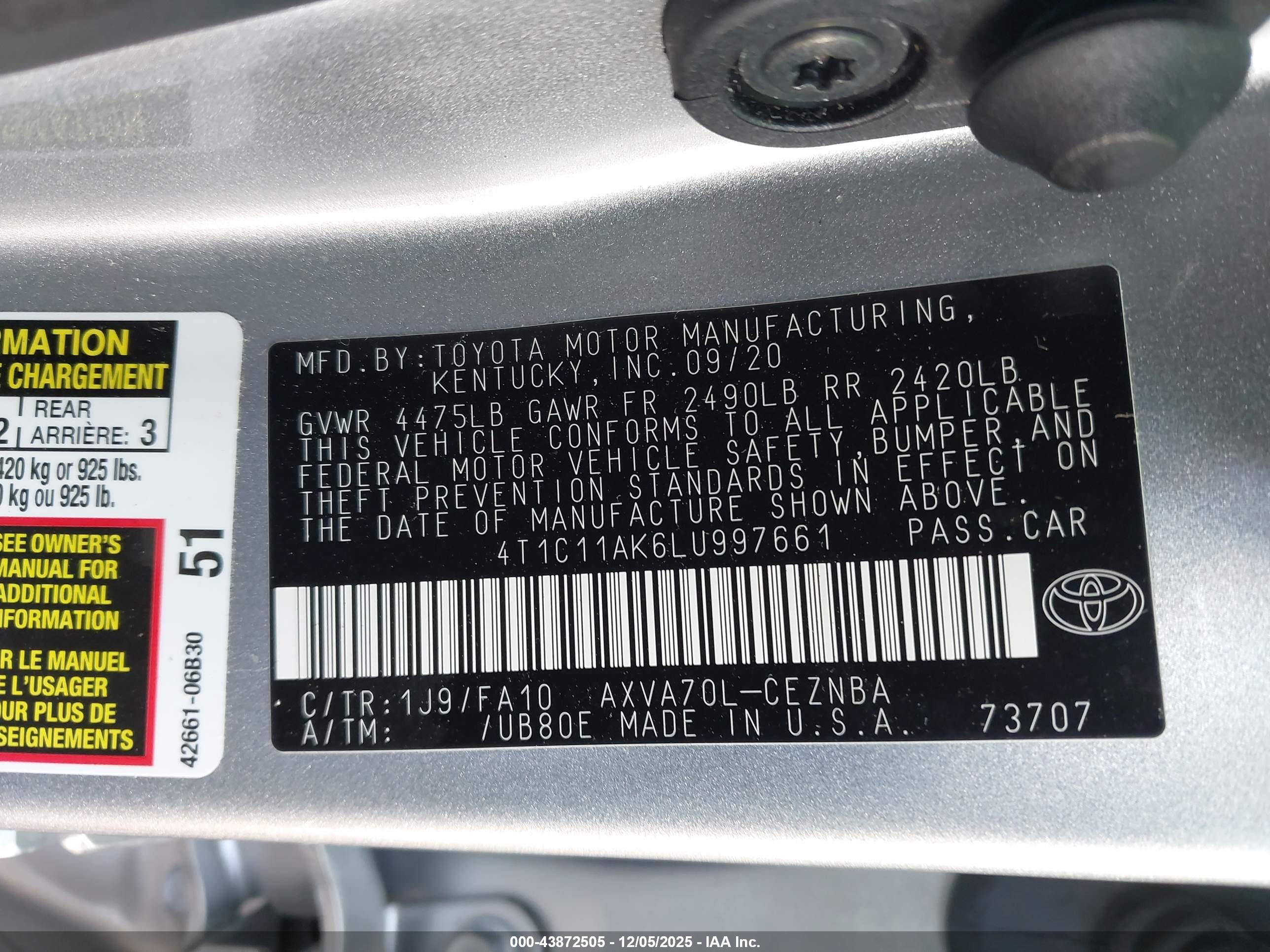 TOYOTA CAMRY image 9