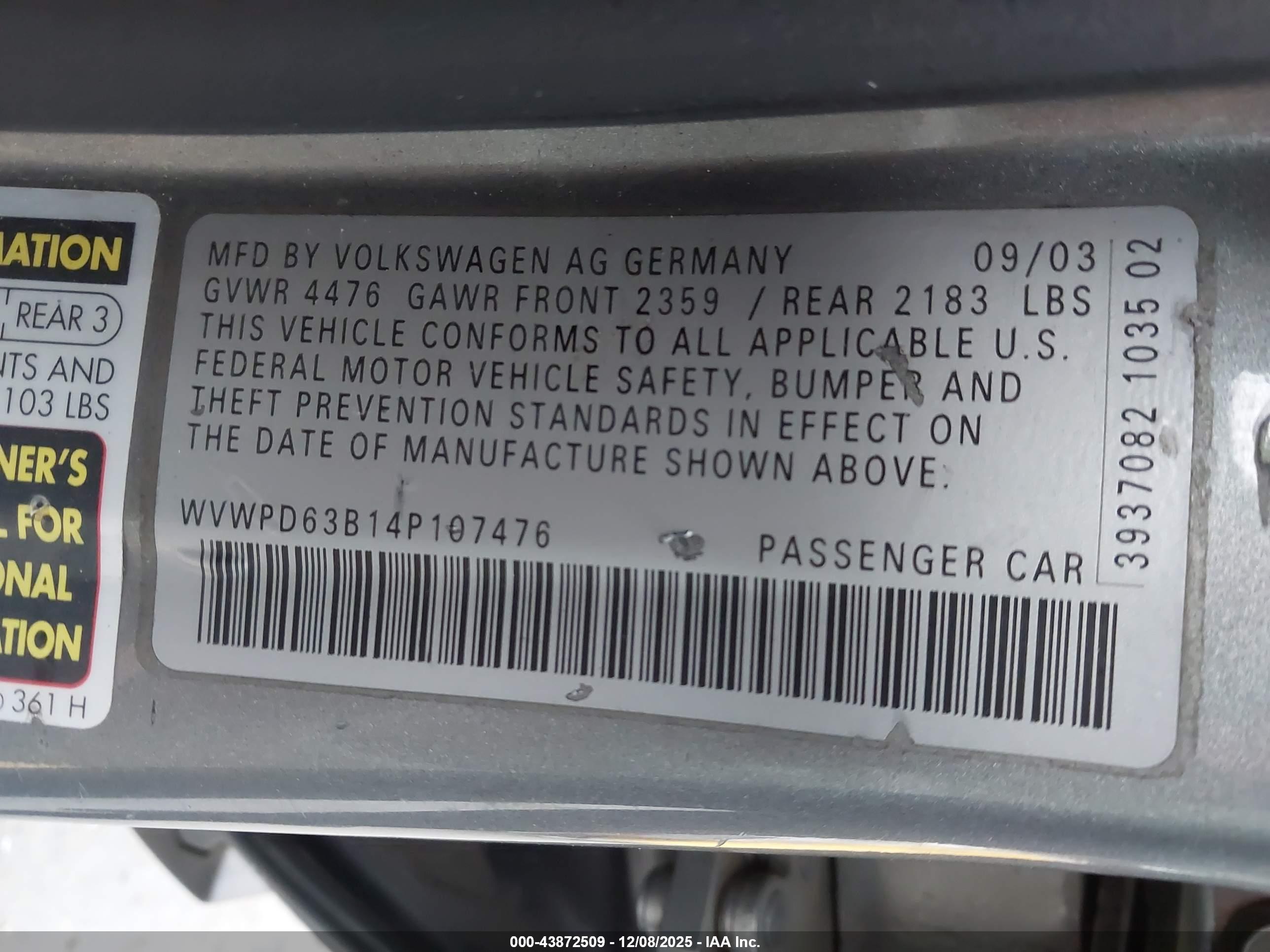VOLKSWAGEN PASSAT image 9