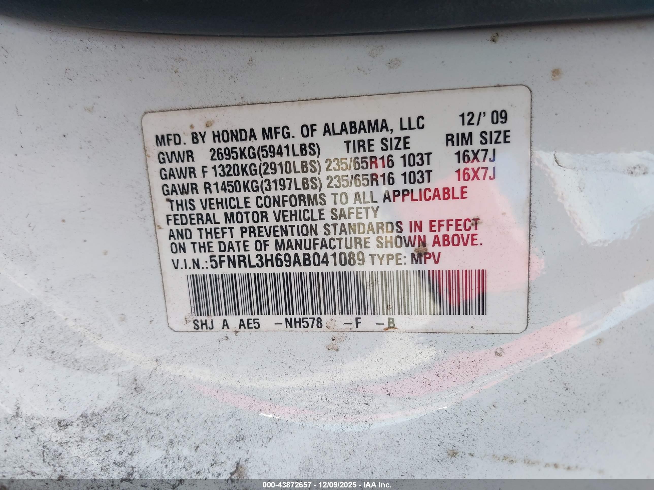 HONDA ODYSSEY image 9