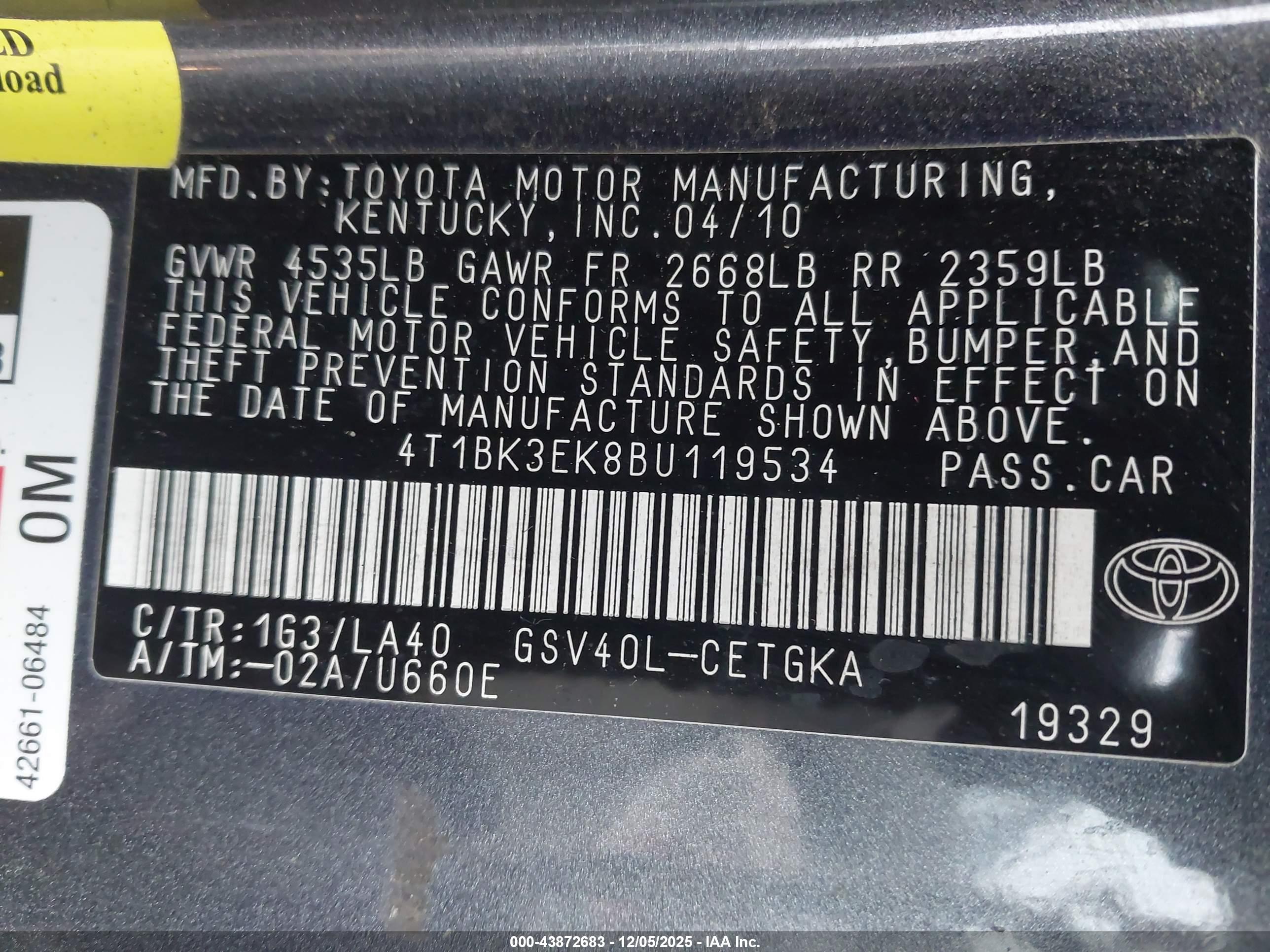 TOYOTA CAMRY image 9