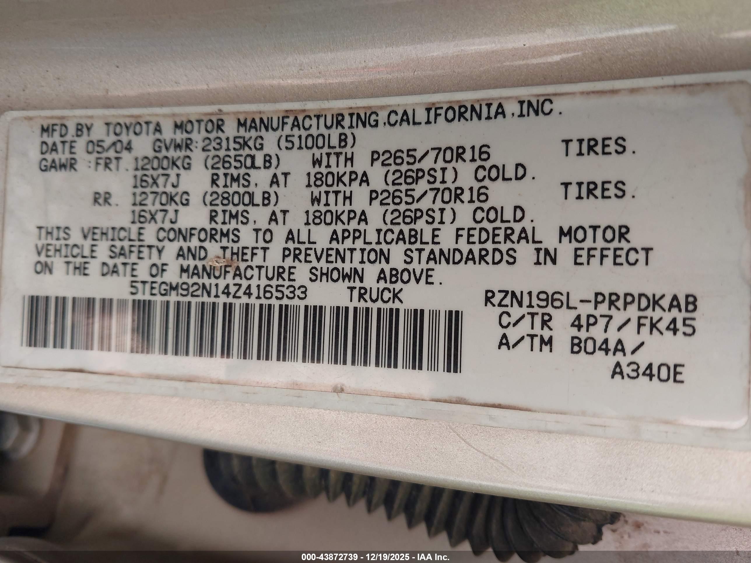 TOYOTA TACOMA image 9