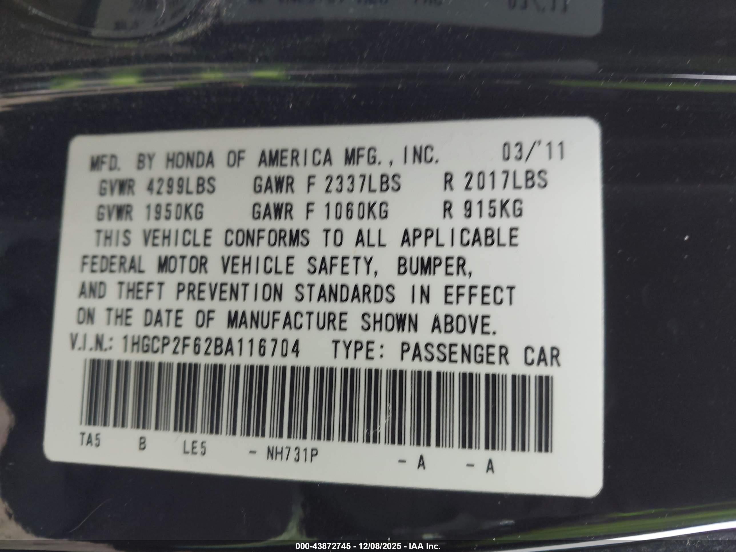 HONDA ACCORD image 9