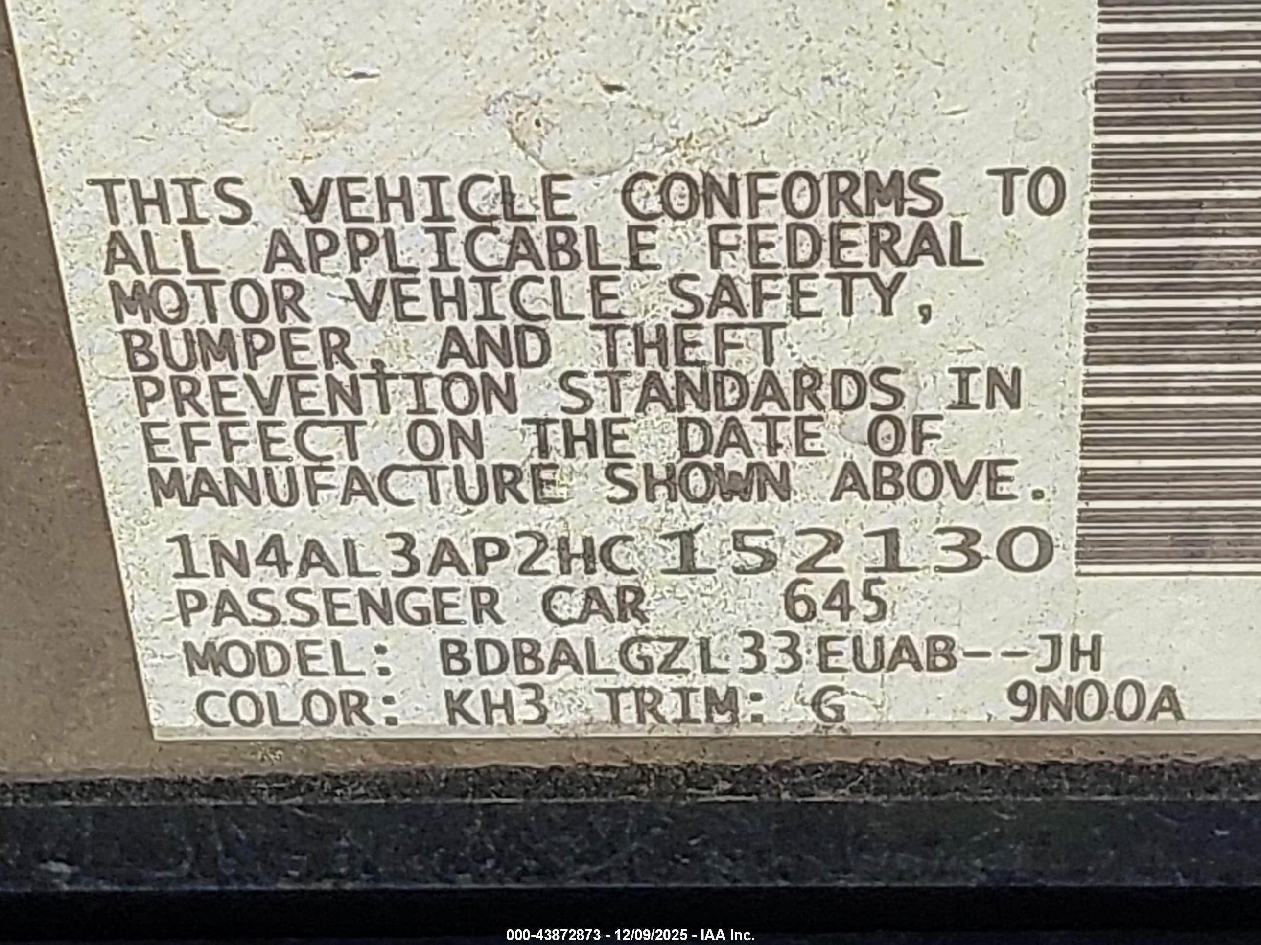 NISSAN ALTIMA image 9