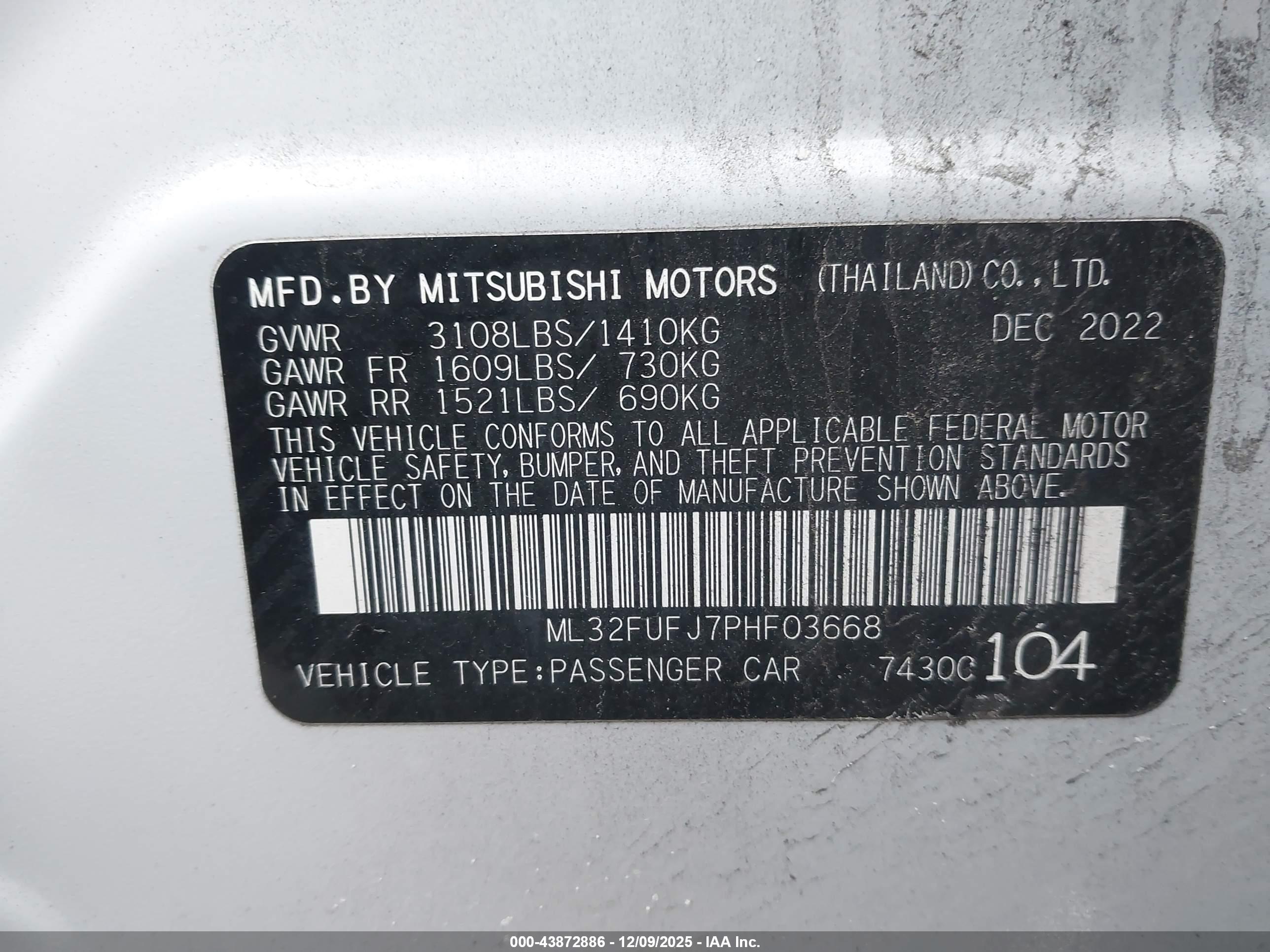 MITSUBISHI MIRAGE image 9
