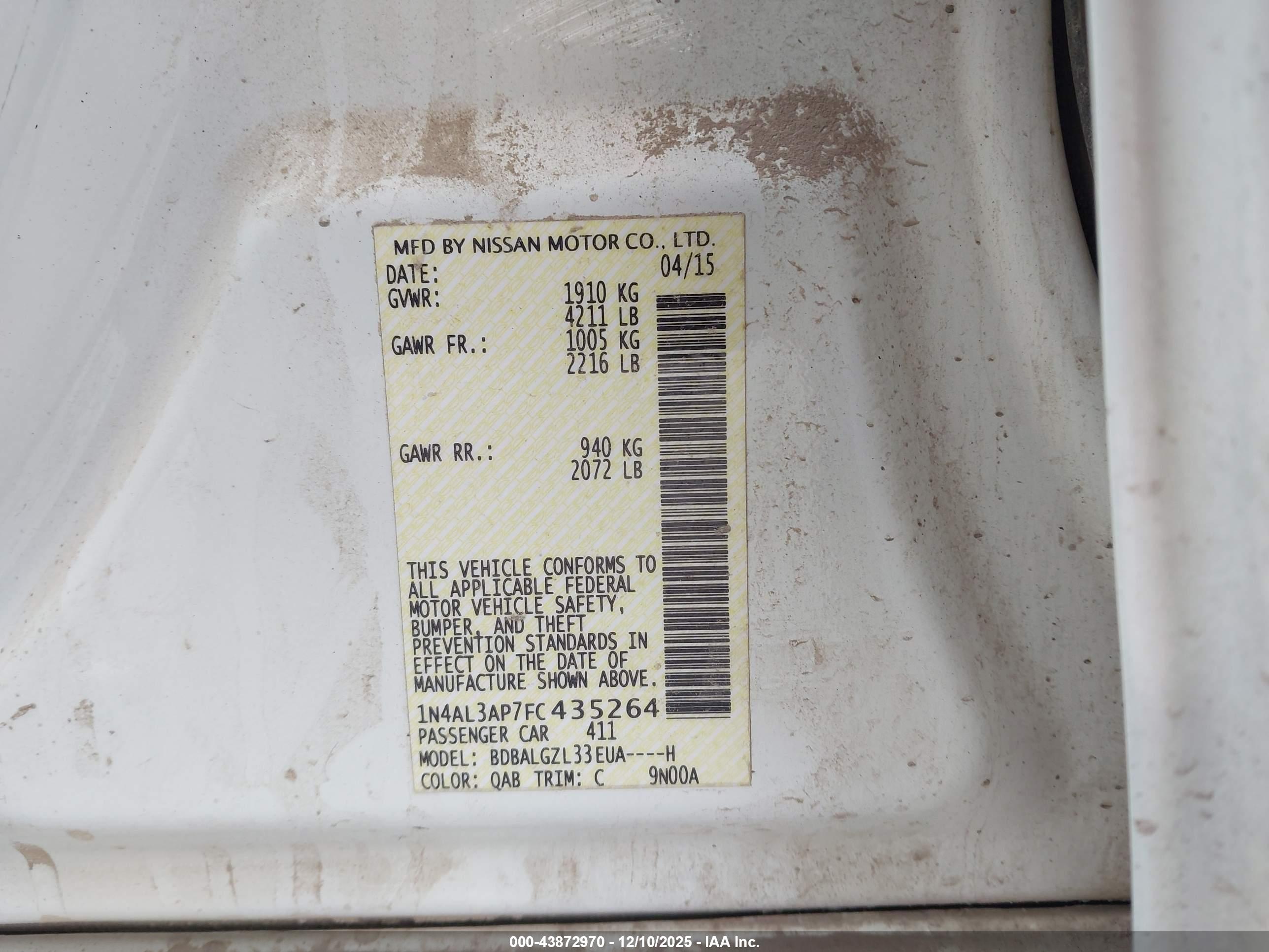 NISSAN ALTIMA image 9