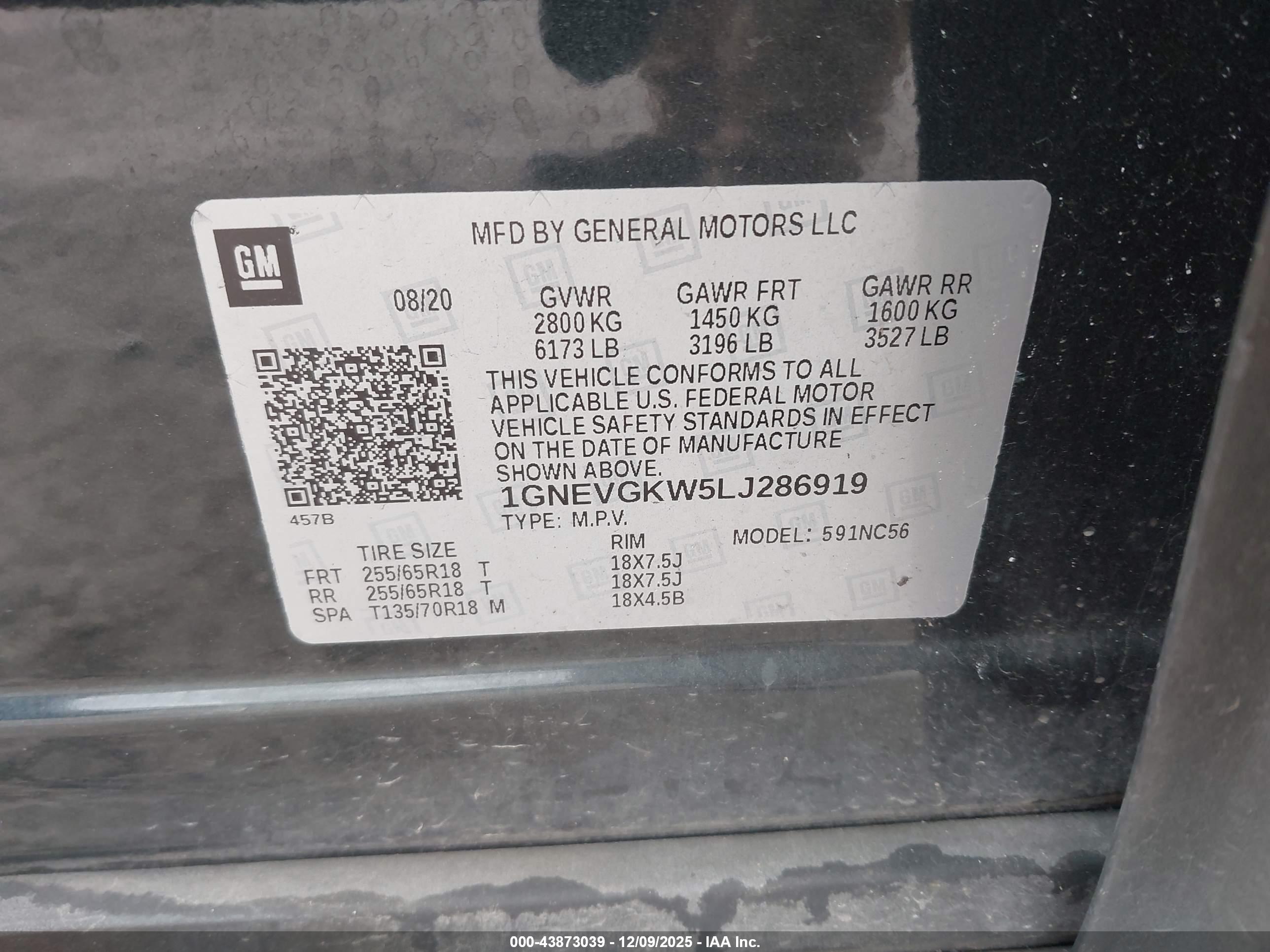 CHEVROLET TRAVERSE image 9