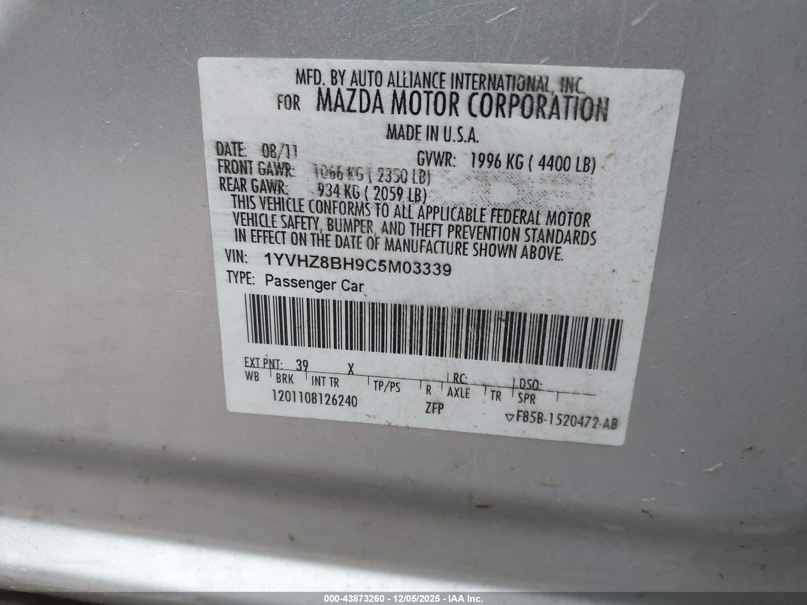 MAZDA MAZDA6 image 9