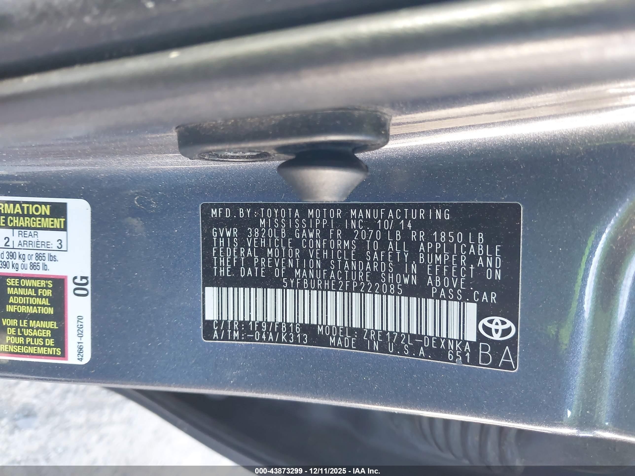 TOYOTA COROLLA image 9