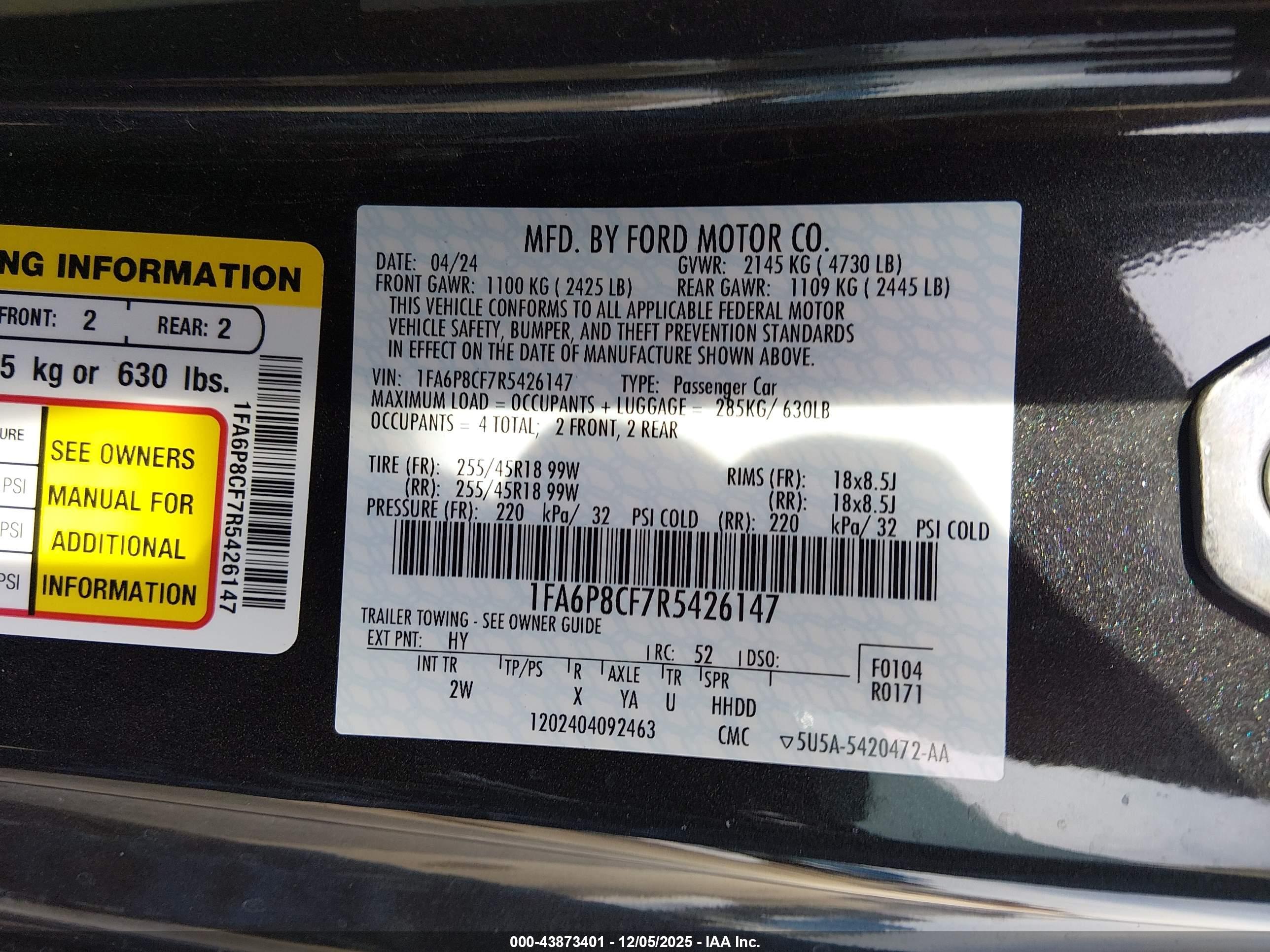 FORD MUSTANG image 9