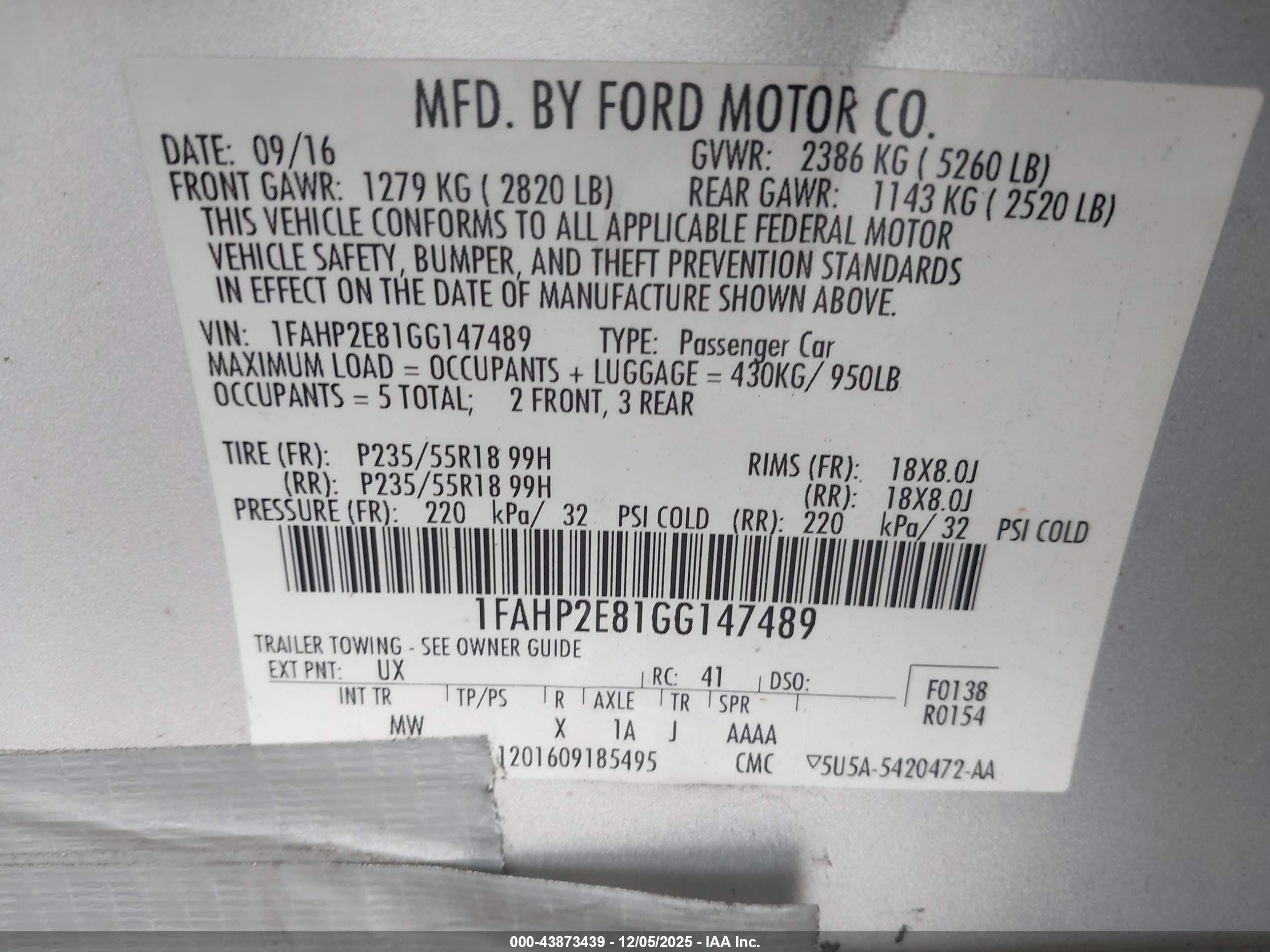 FORD TAURUS image 9