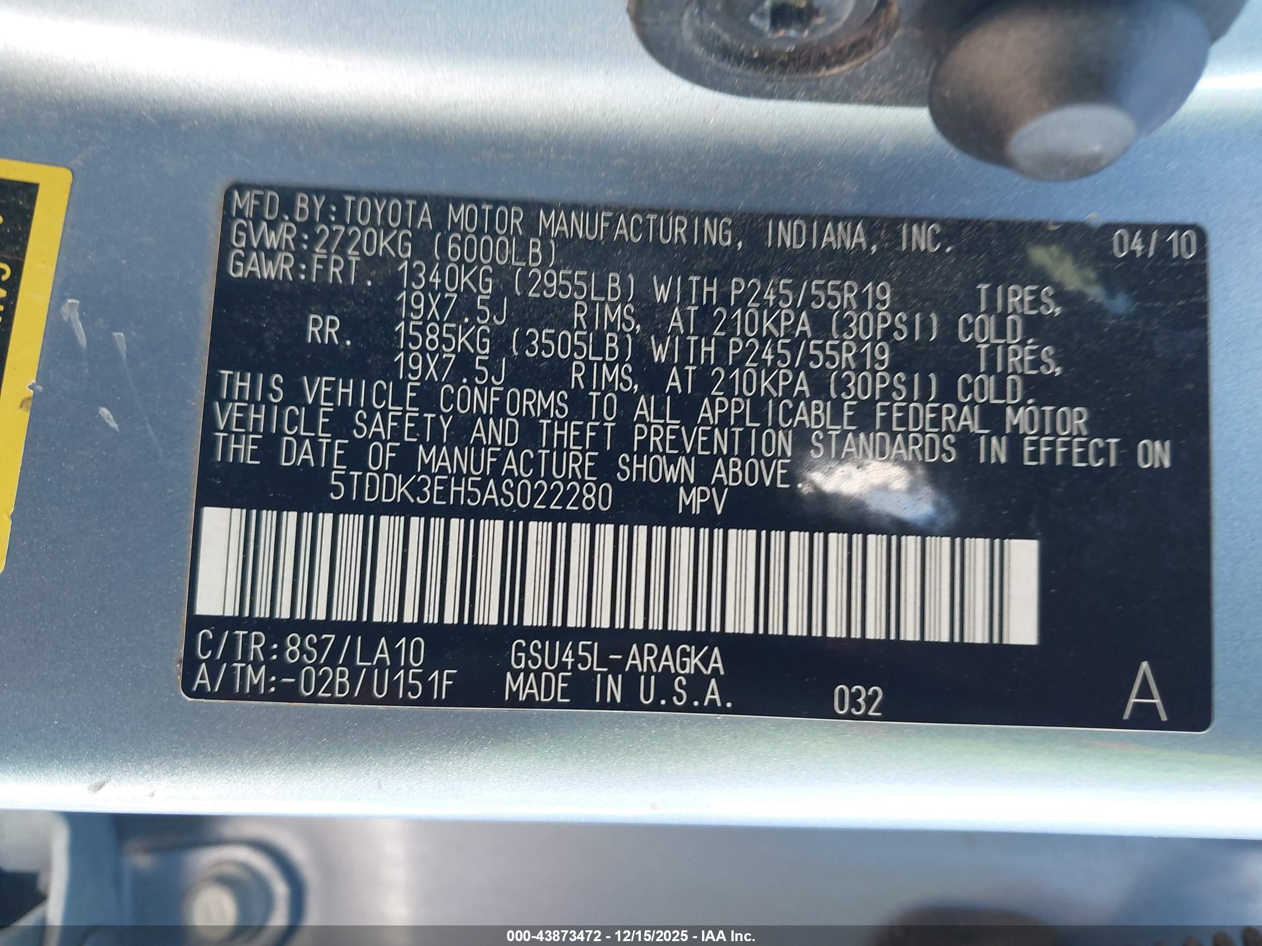 TOYOTA HIGHLANDER image 9