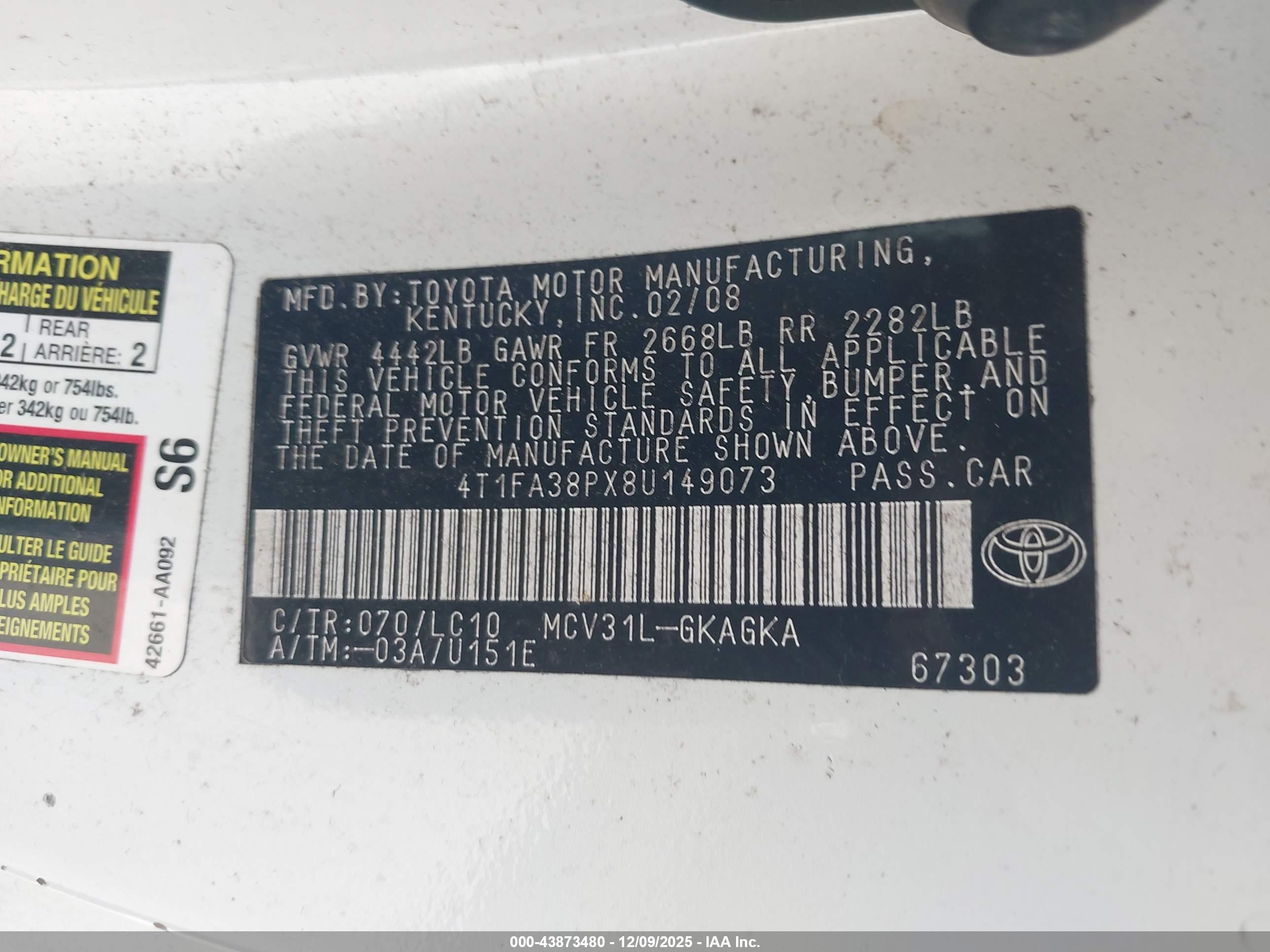 TOYOTA CAMRY image 9