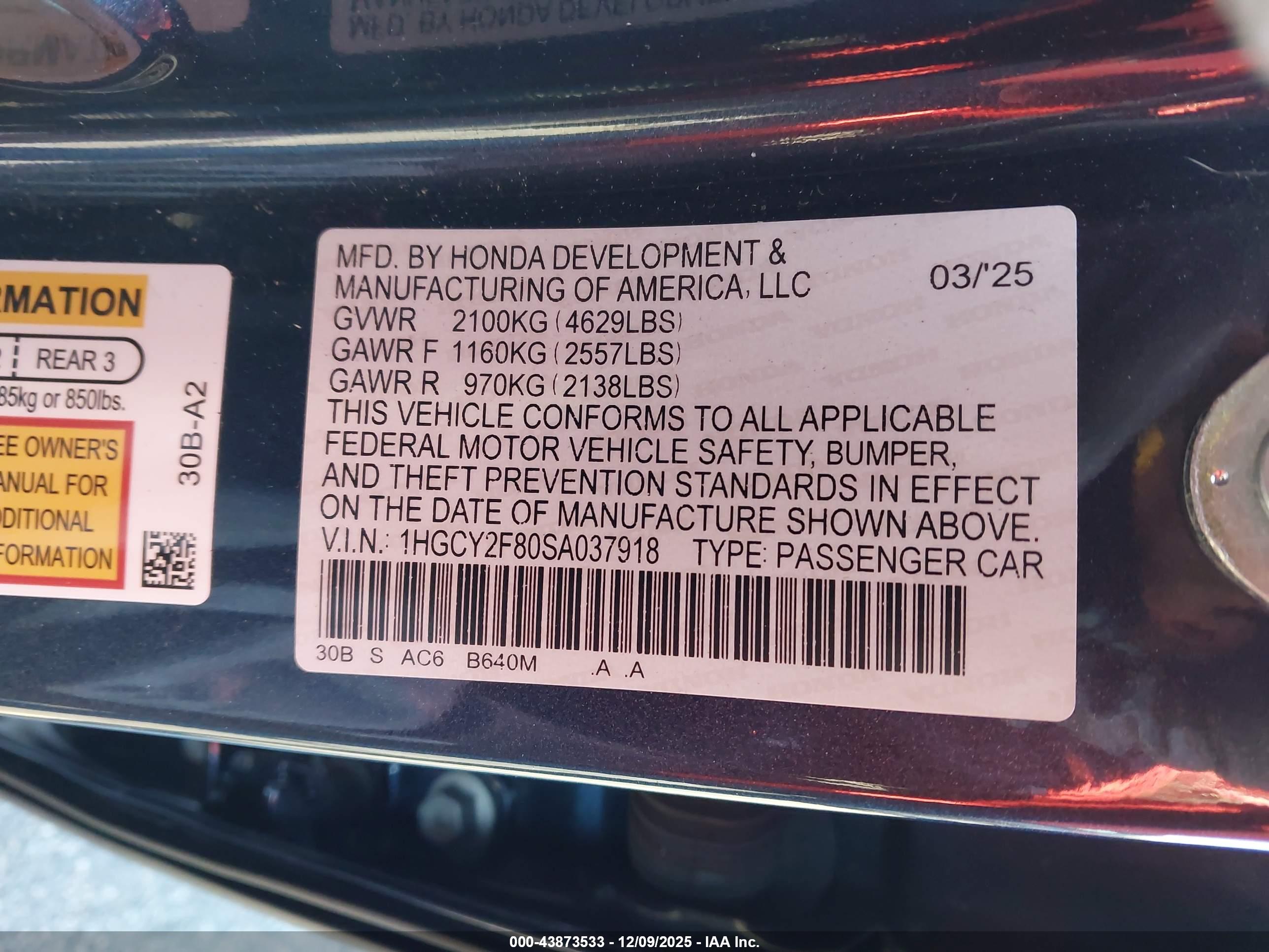 HONDA ACCORD image 9