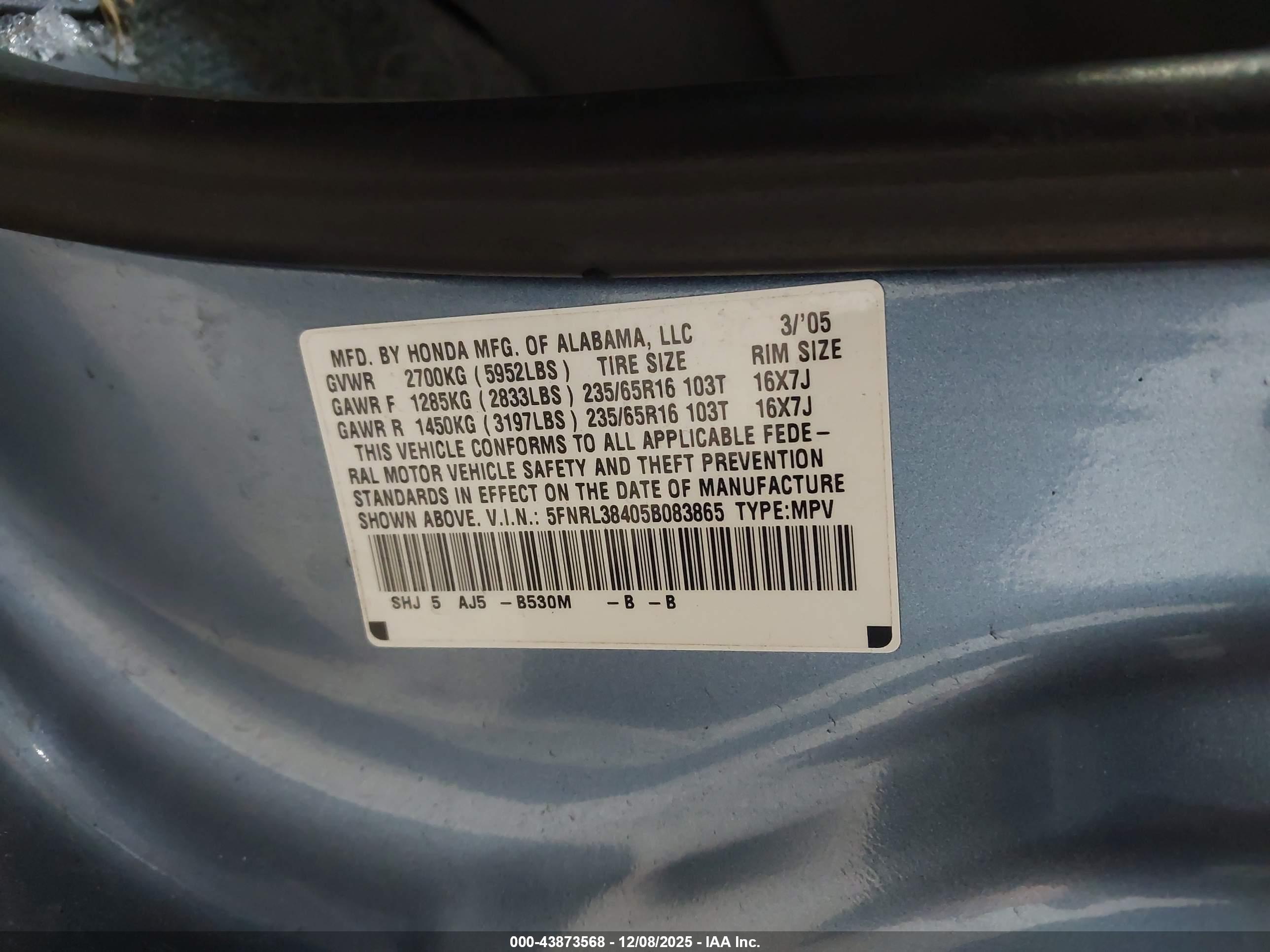 HONDA ODYSSEY image 9