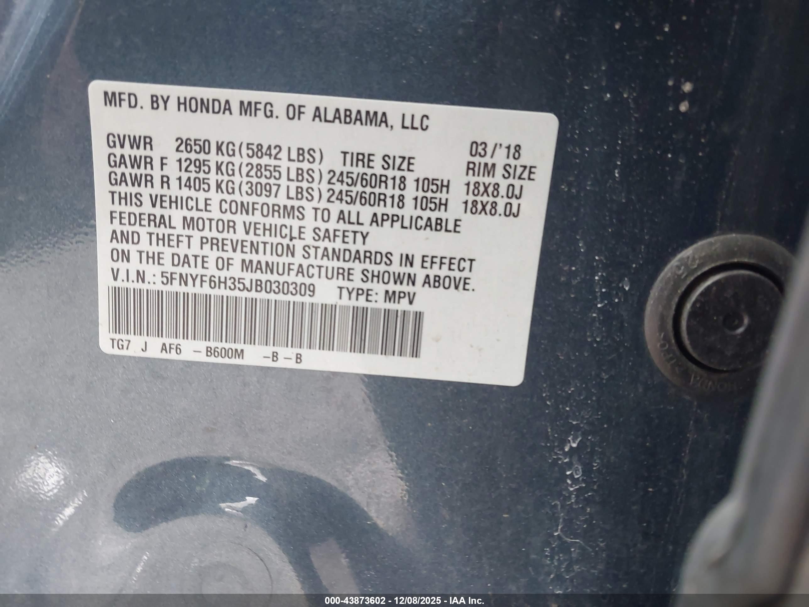 HONDA PILOT image 9