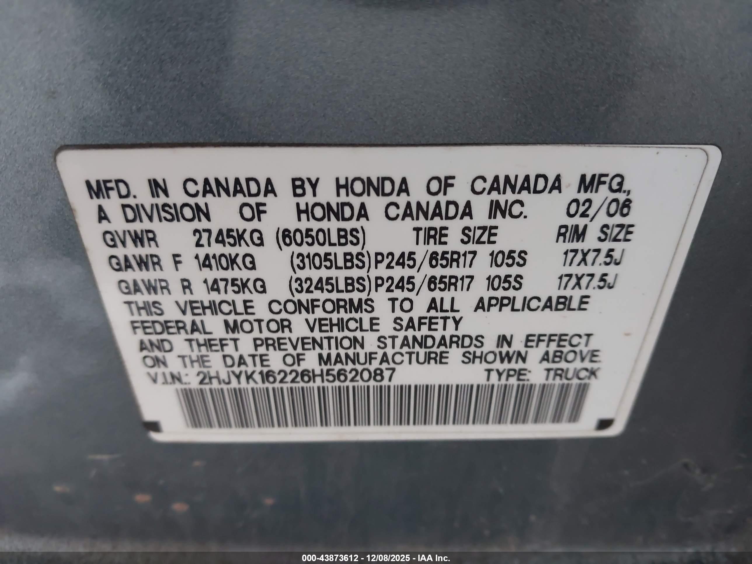 HONDA RIDGELINE image 9