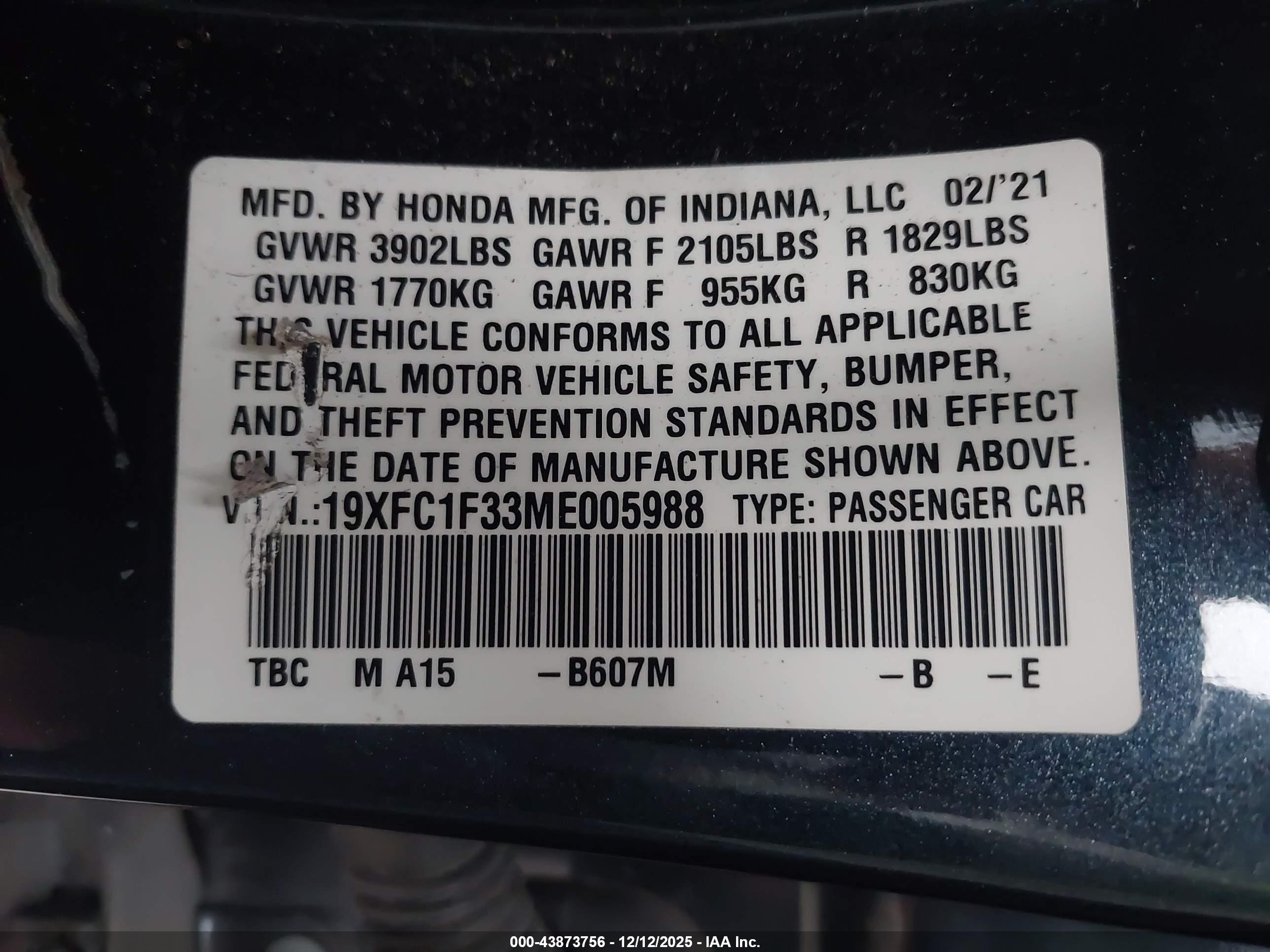 HONDA CIVIC image 9