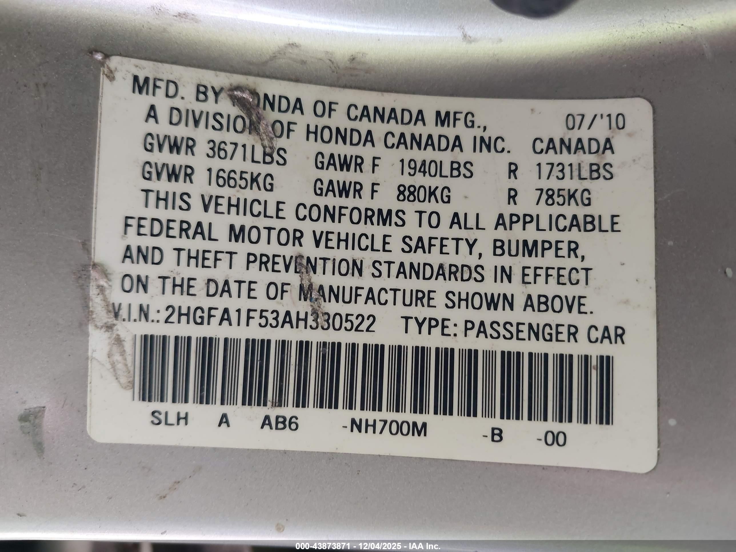 HONDA CIVIC image 9