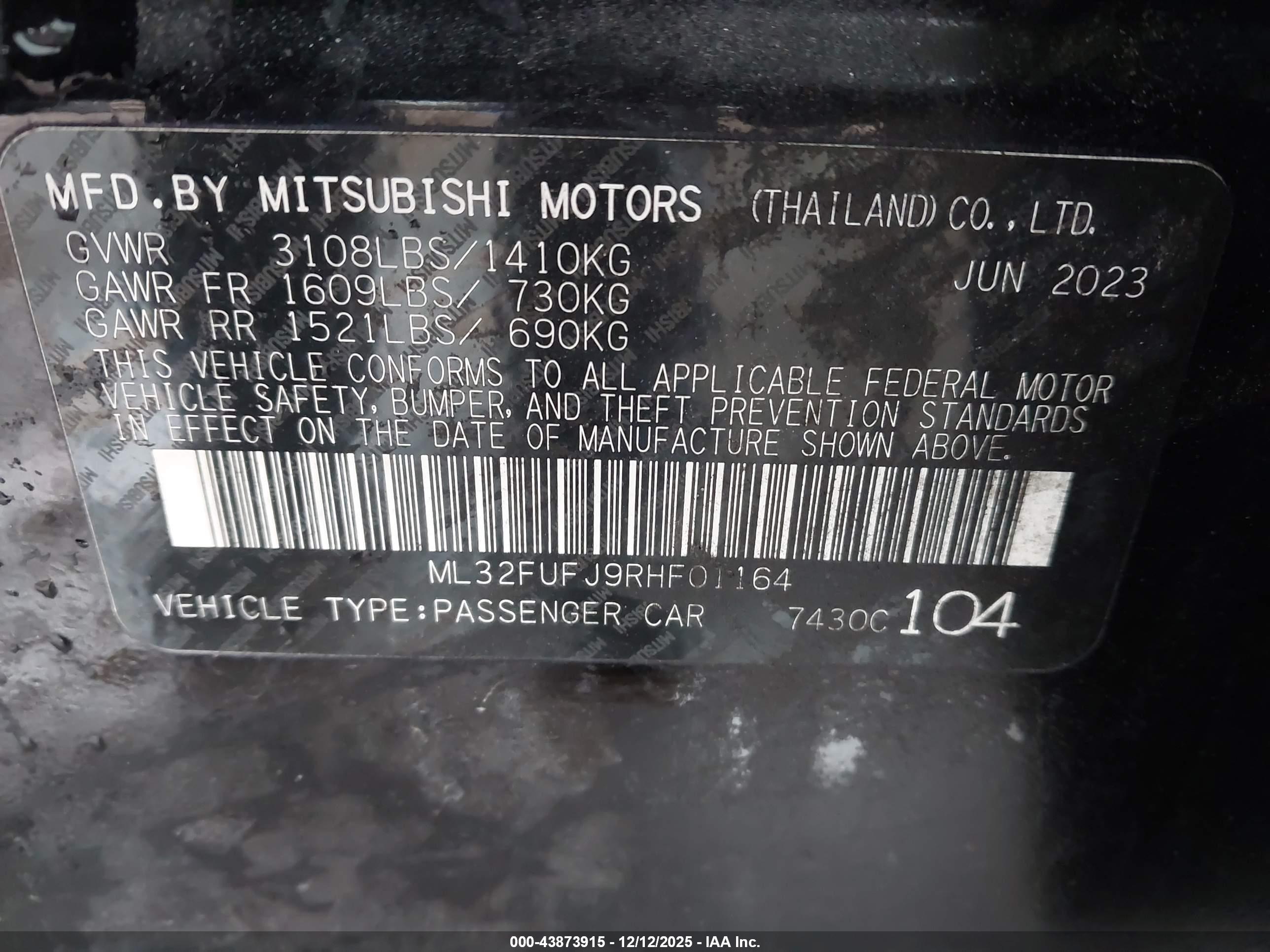 MITSUBISHI MIRAGE image 9