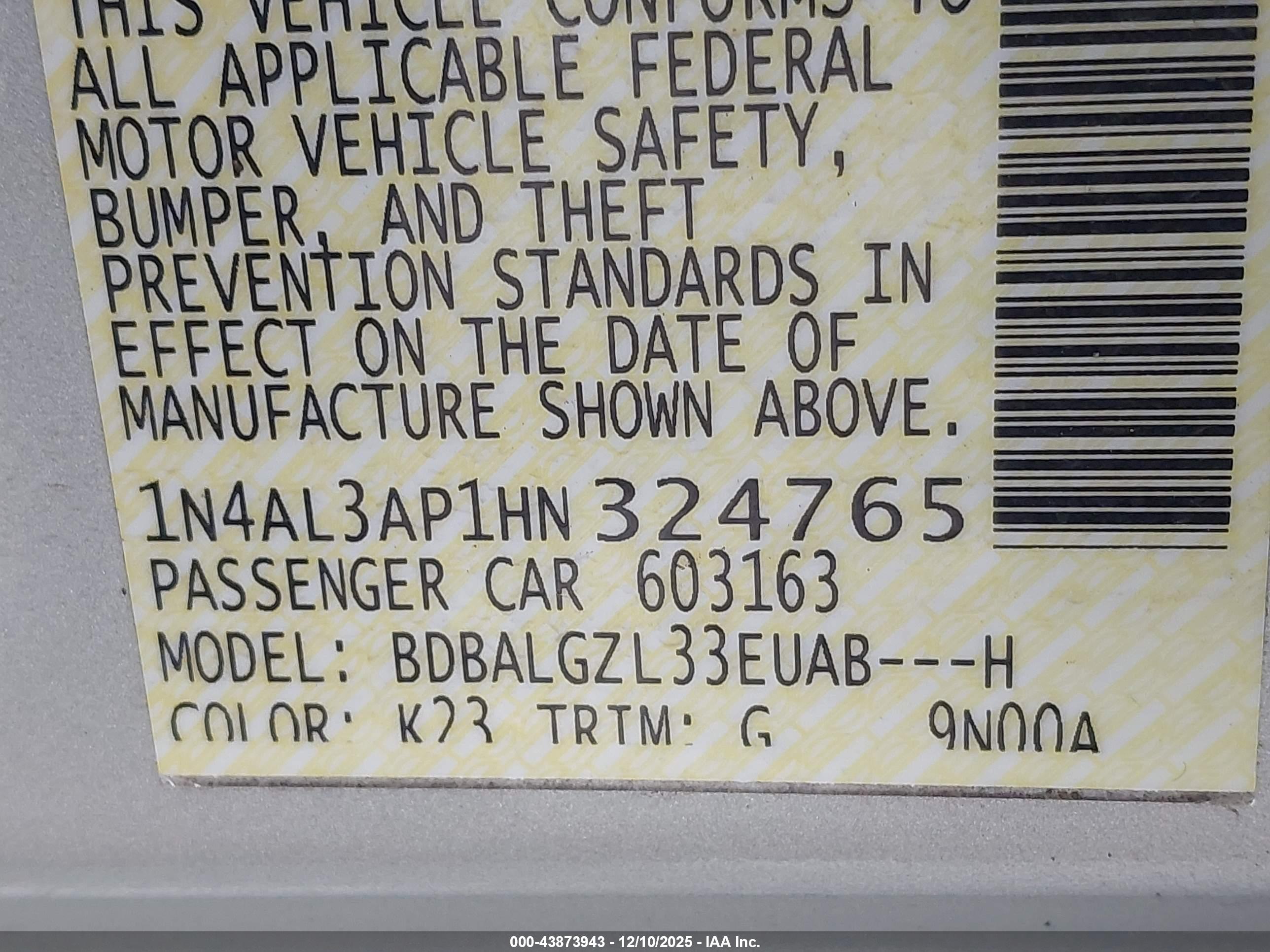 NISSAN ALTIMA image 9
