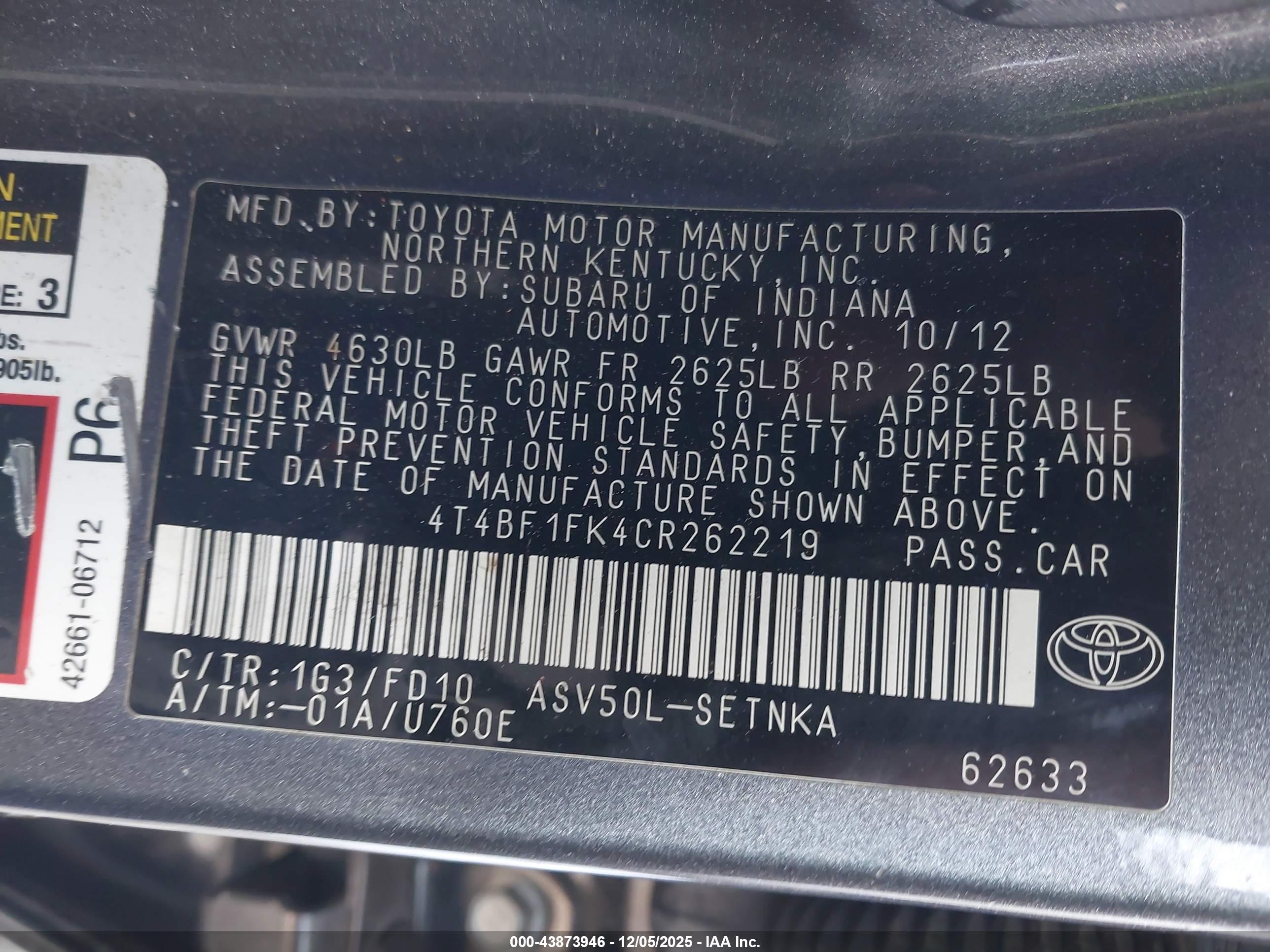 TOYOTA CAMRY image 9