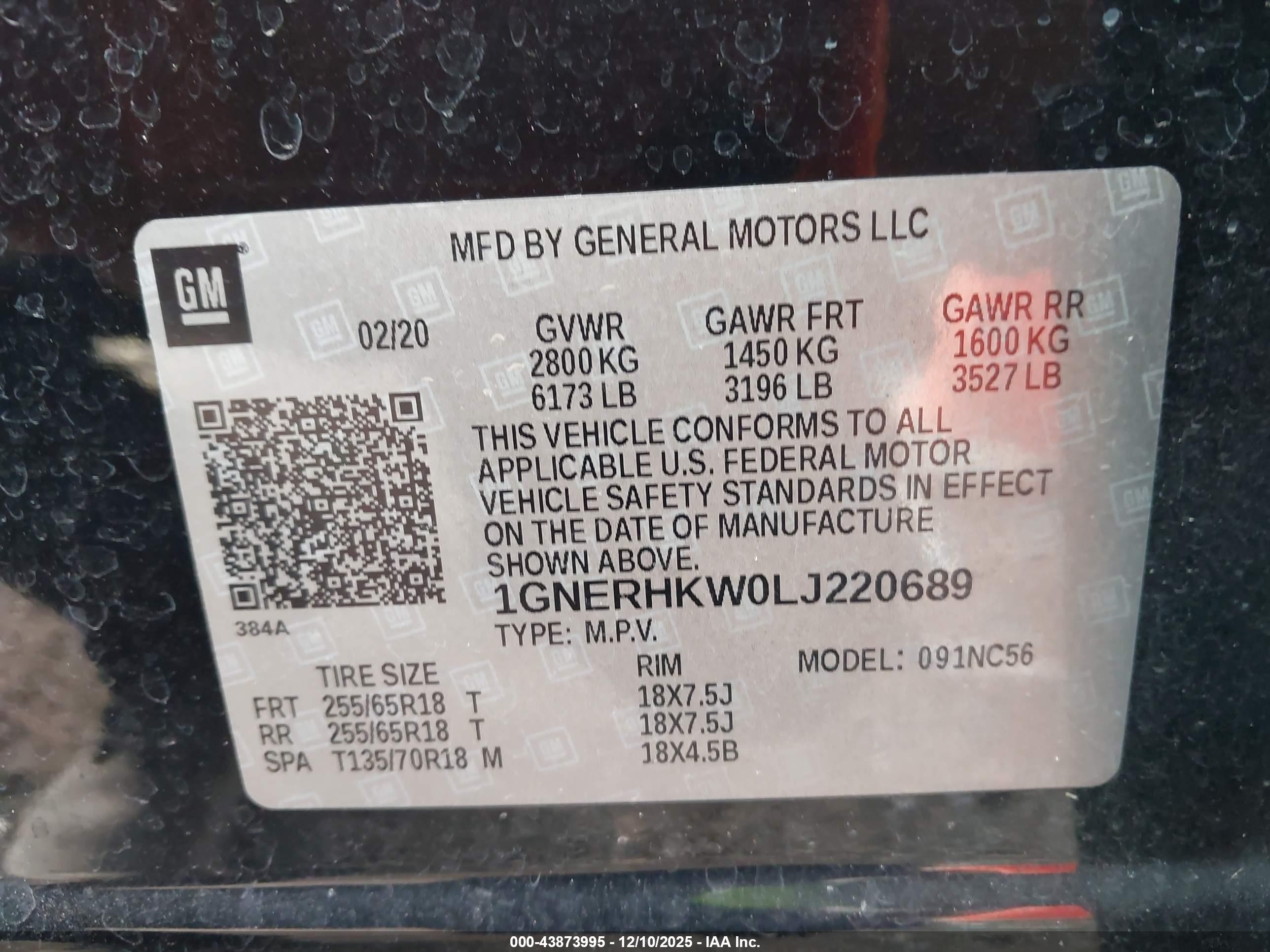 CHEVROLET TRAVERSE image 9