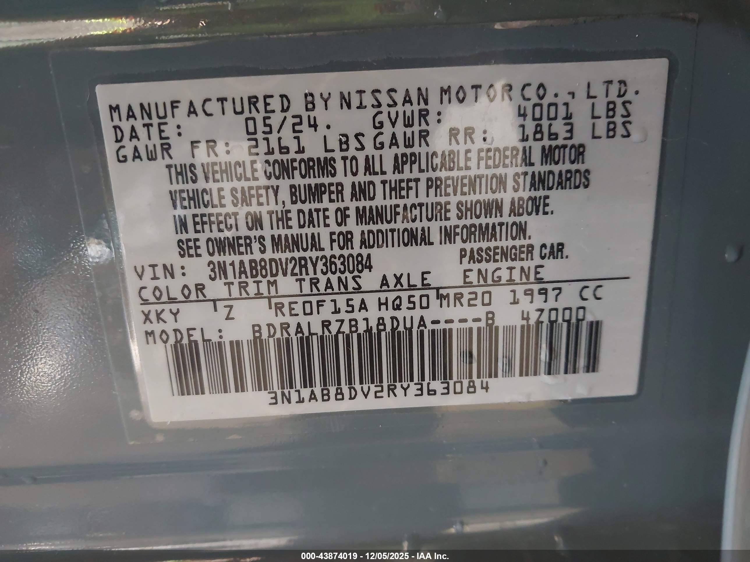 NISSAN SENTRA image 9