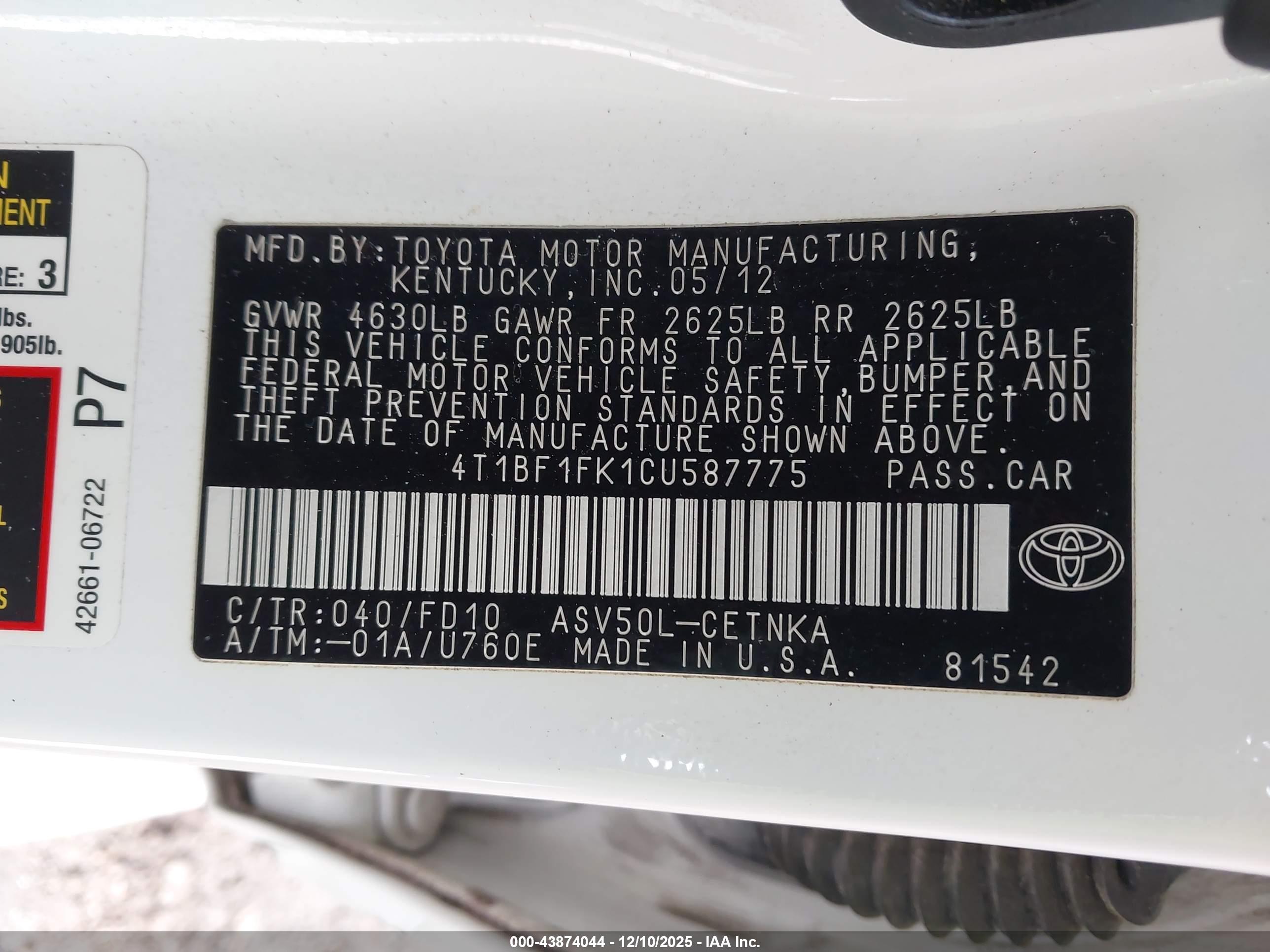 TOYOTA CAMRY image 9