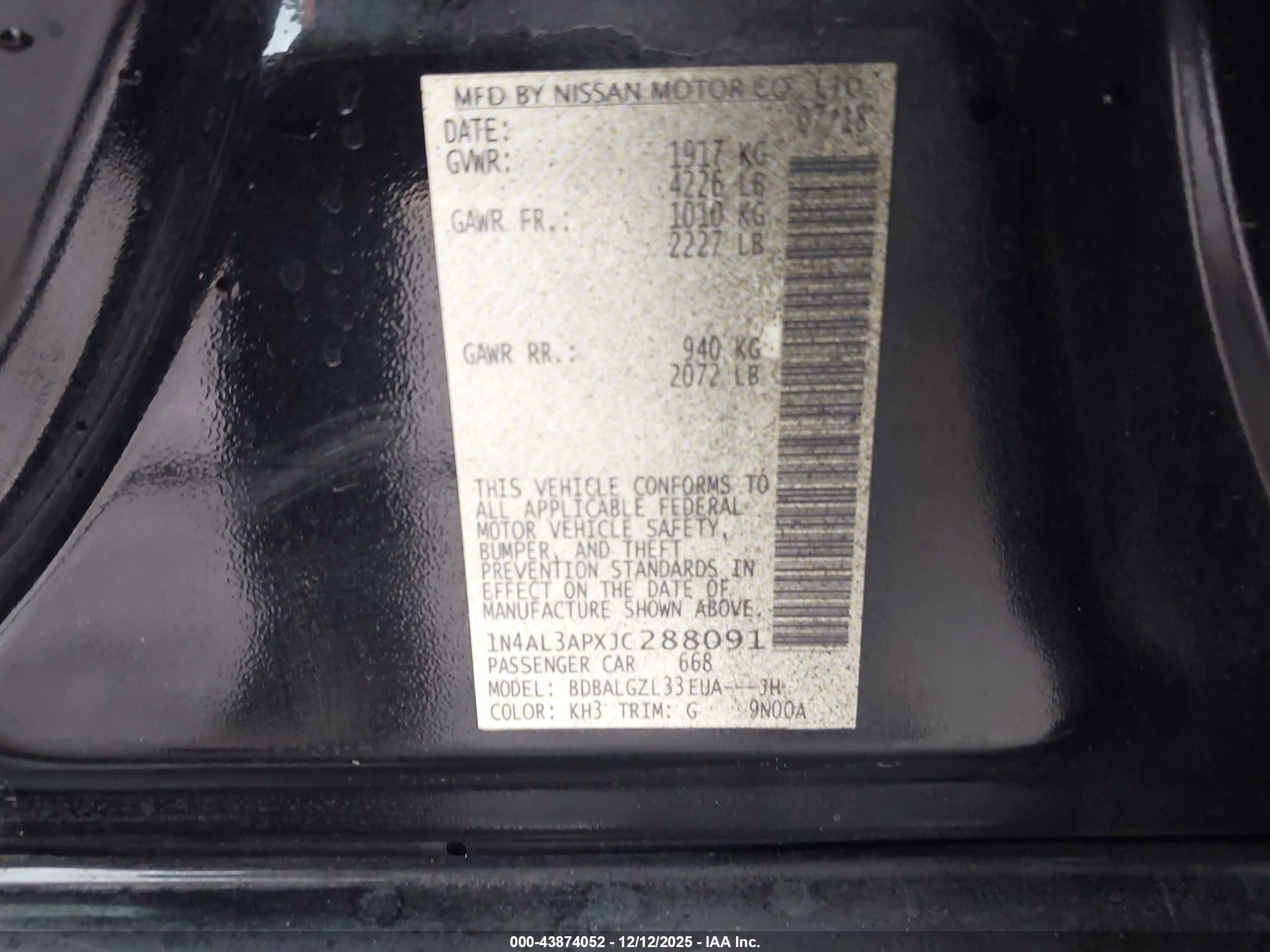 NISSAN ALTIMA image 9