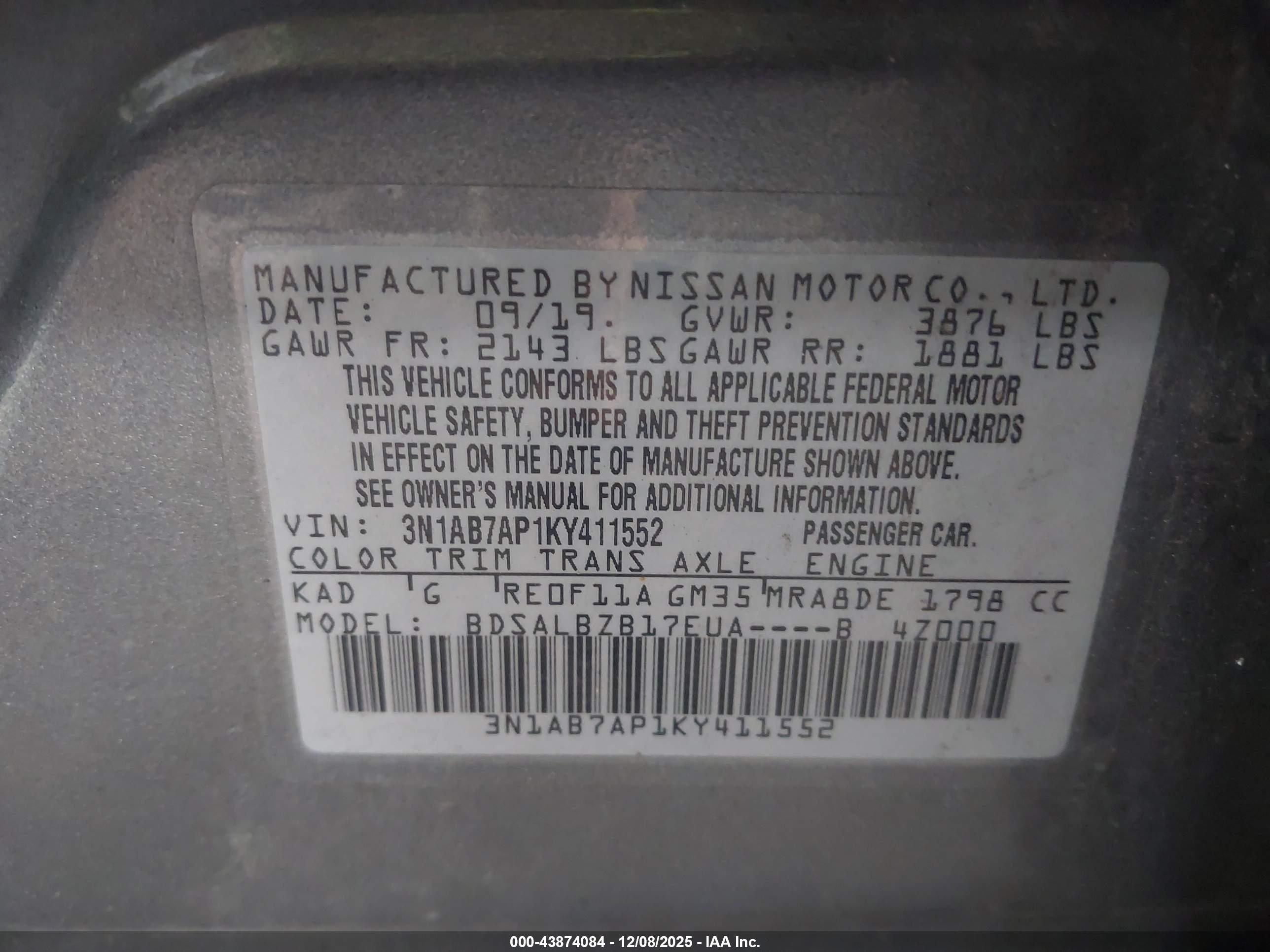 NISSAN SENTRA image 9