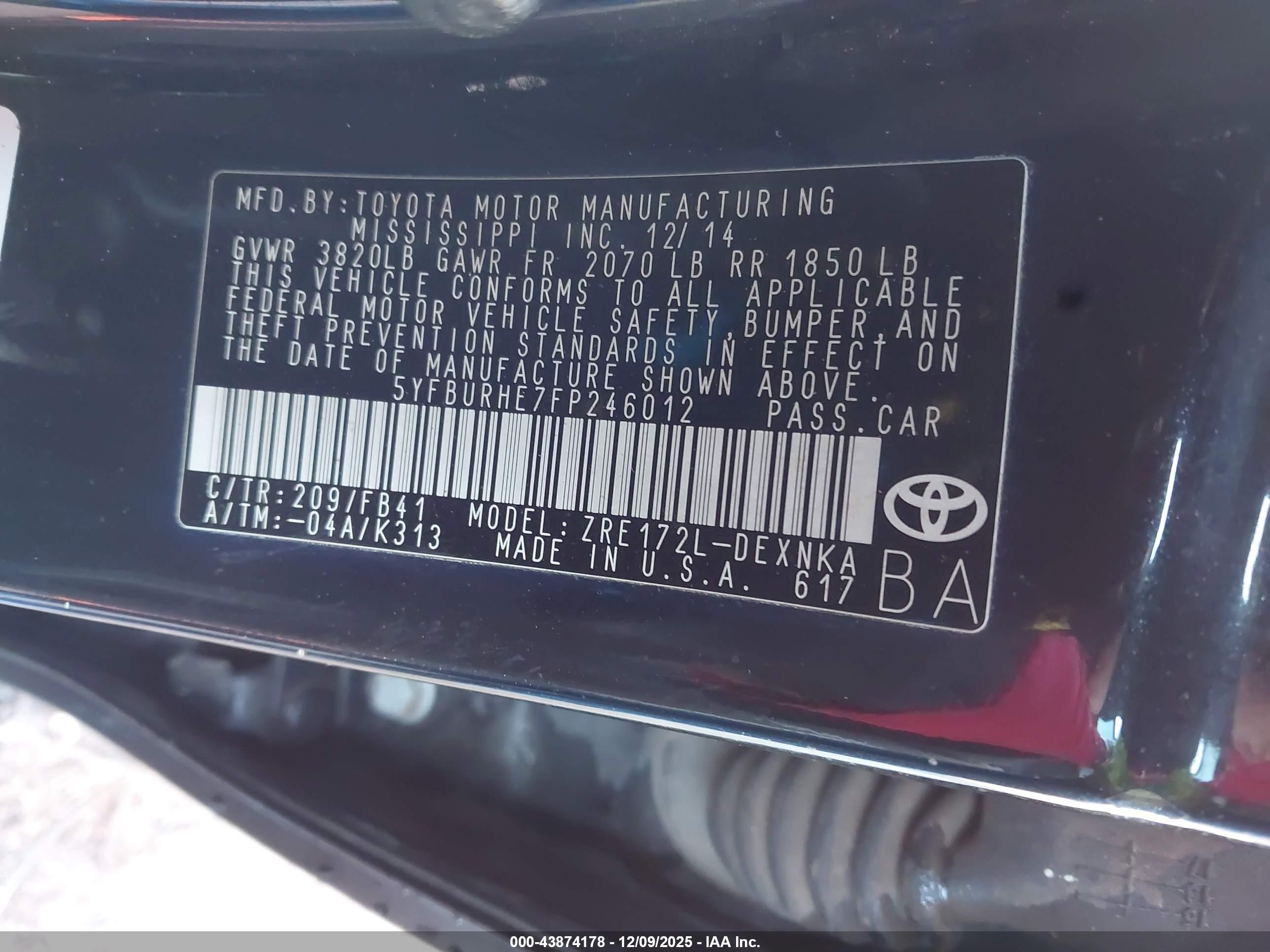 TOYOTA COROLLA image 9