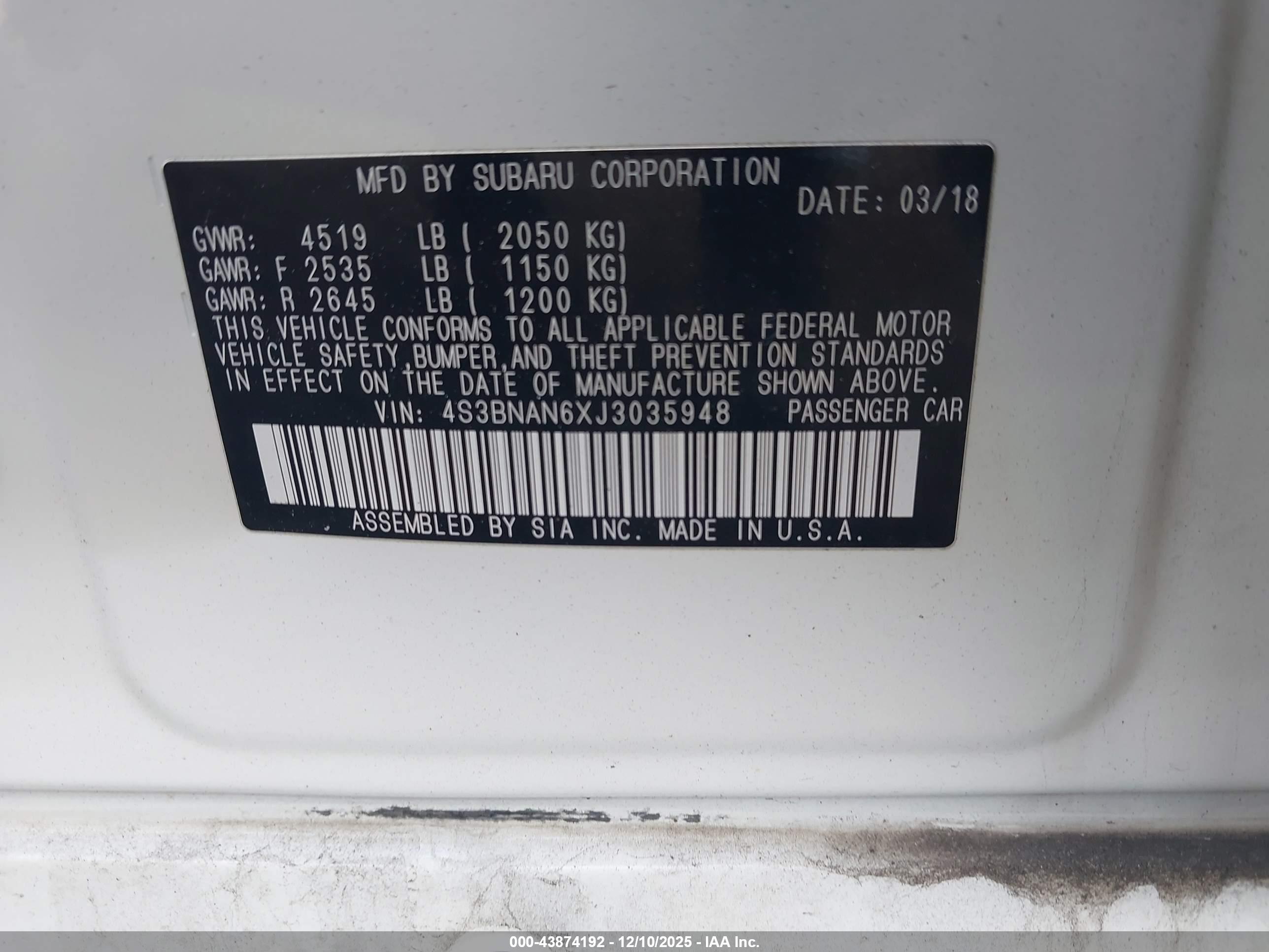 SUBARU LEGACY image 9