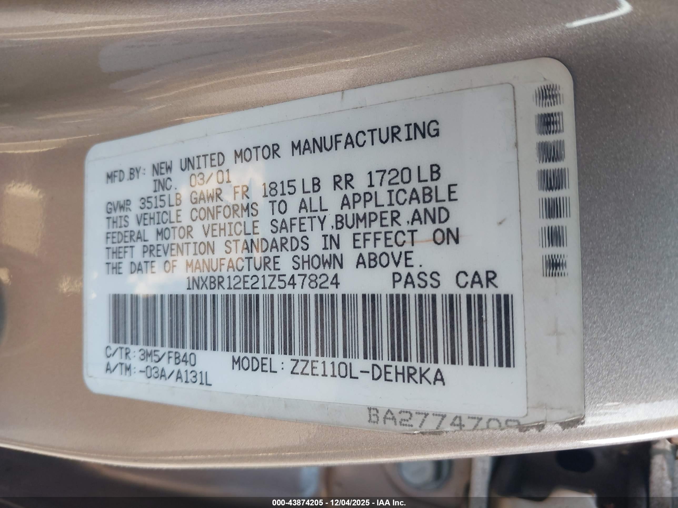 TOYOTA COROLLA image 9