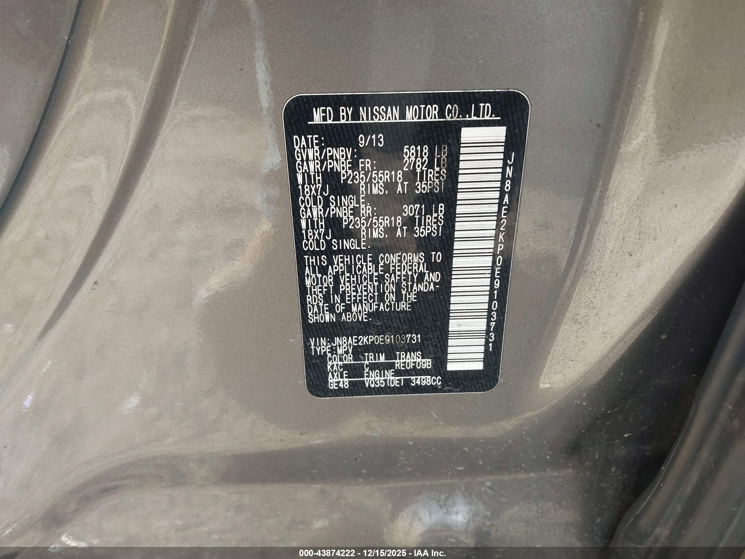 NISSAN QUEST image 9