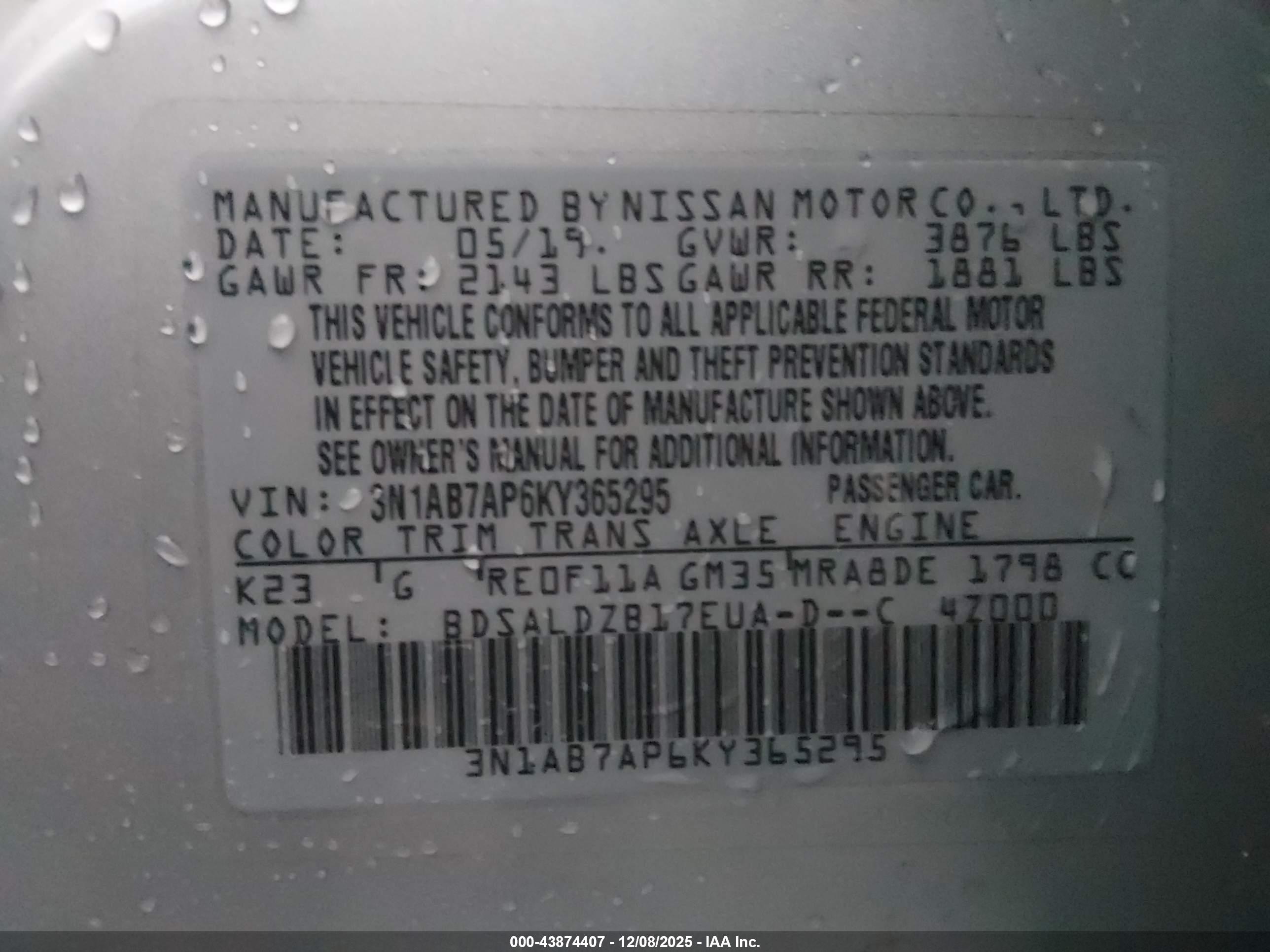 NISSAN SENTRA image 9