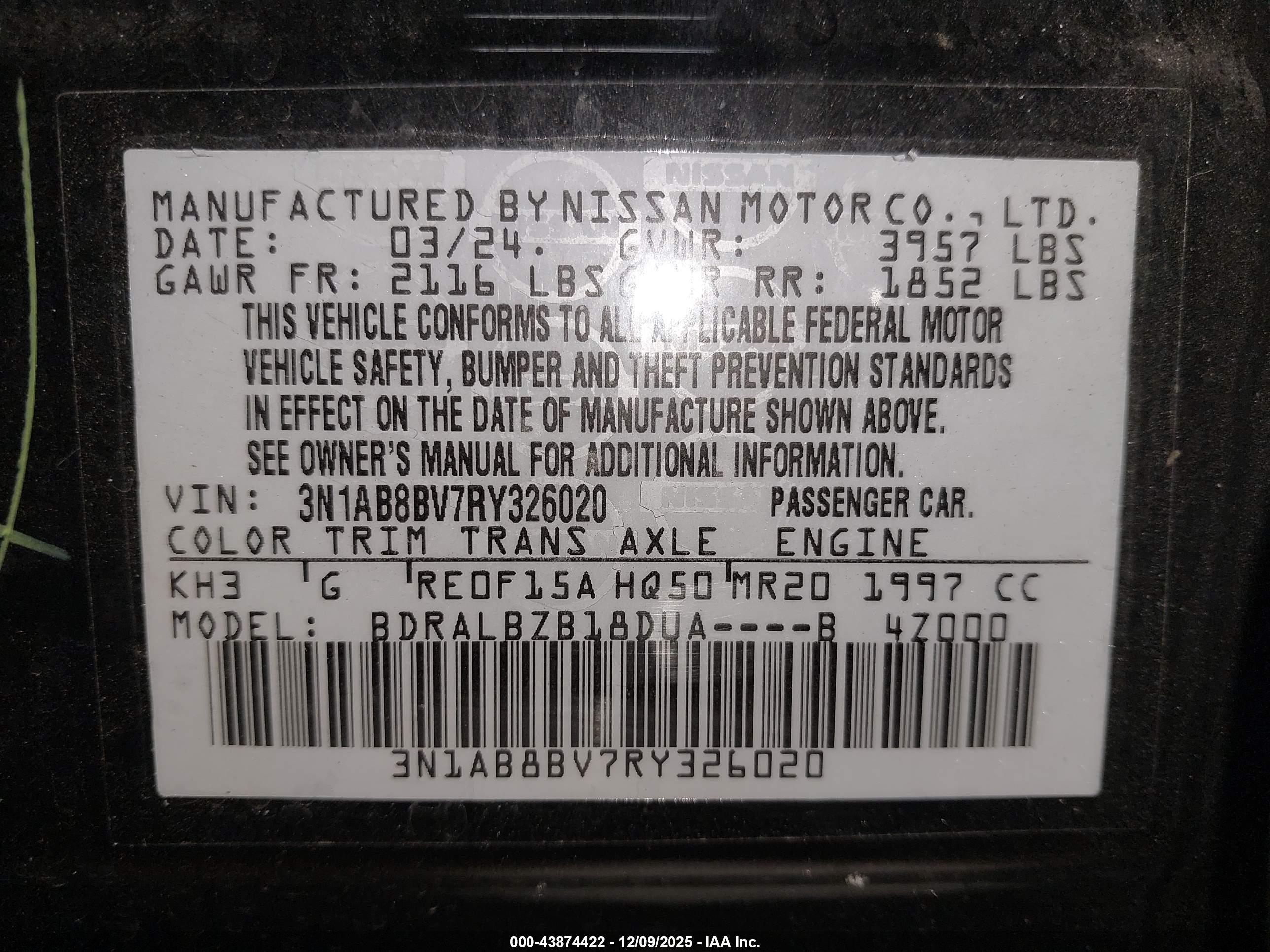 NISSAN SENTRA image 9