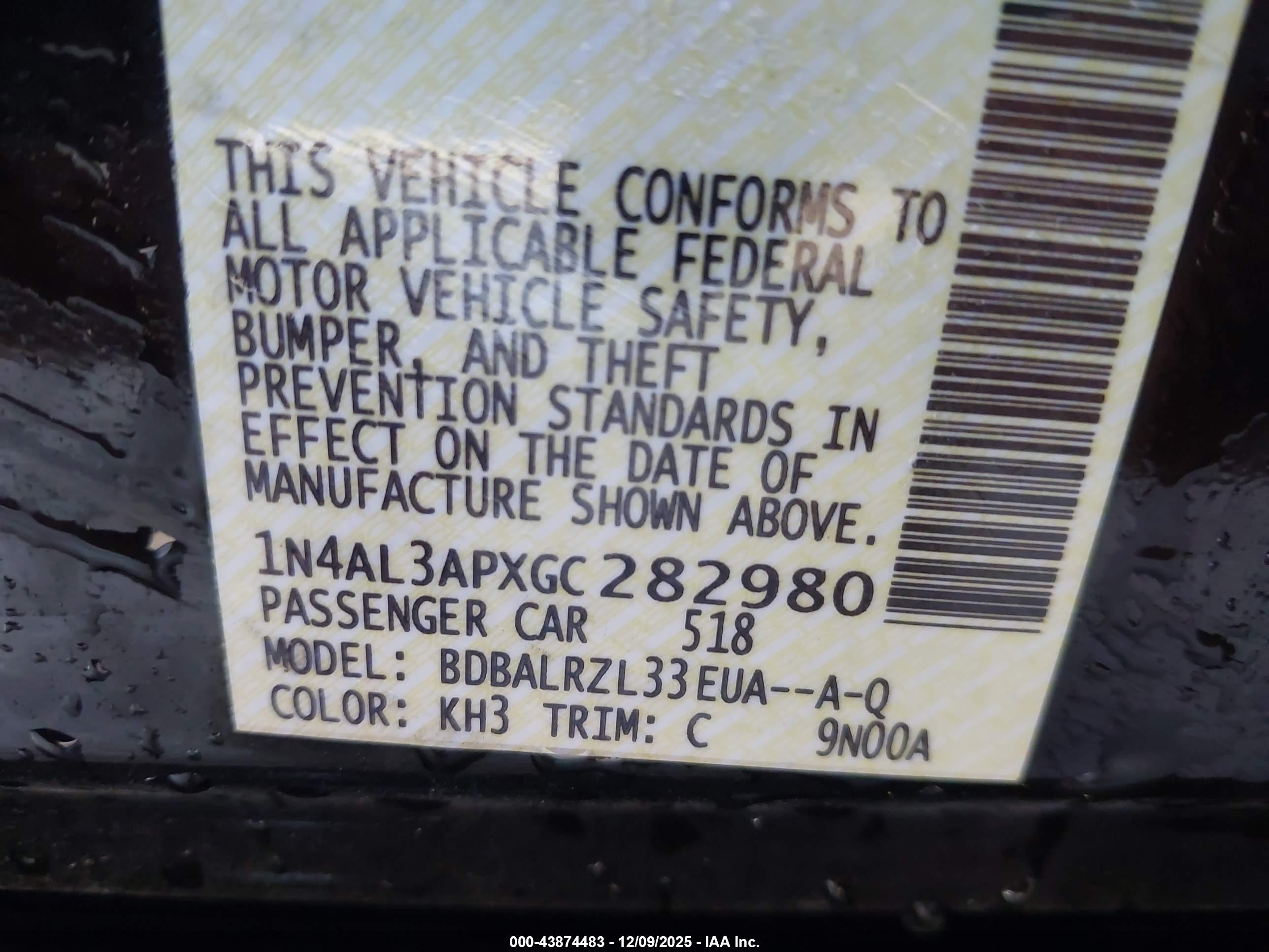 NISSAN ALTIMA image 9