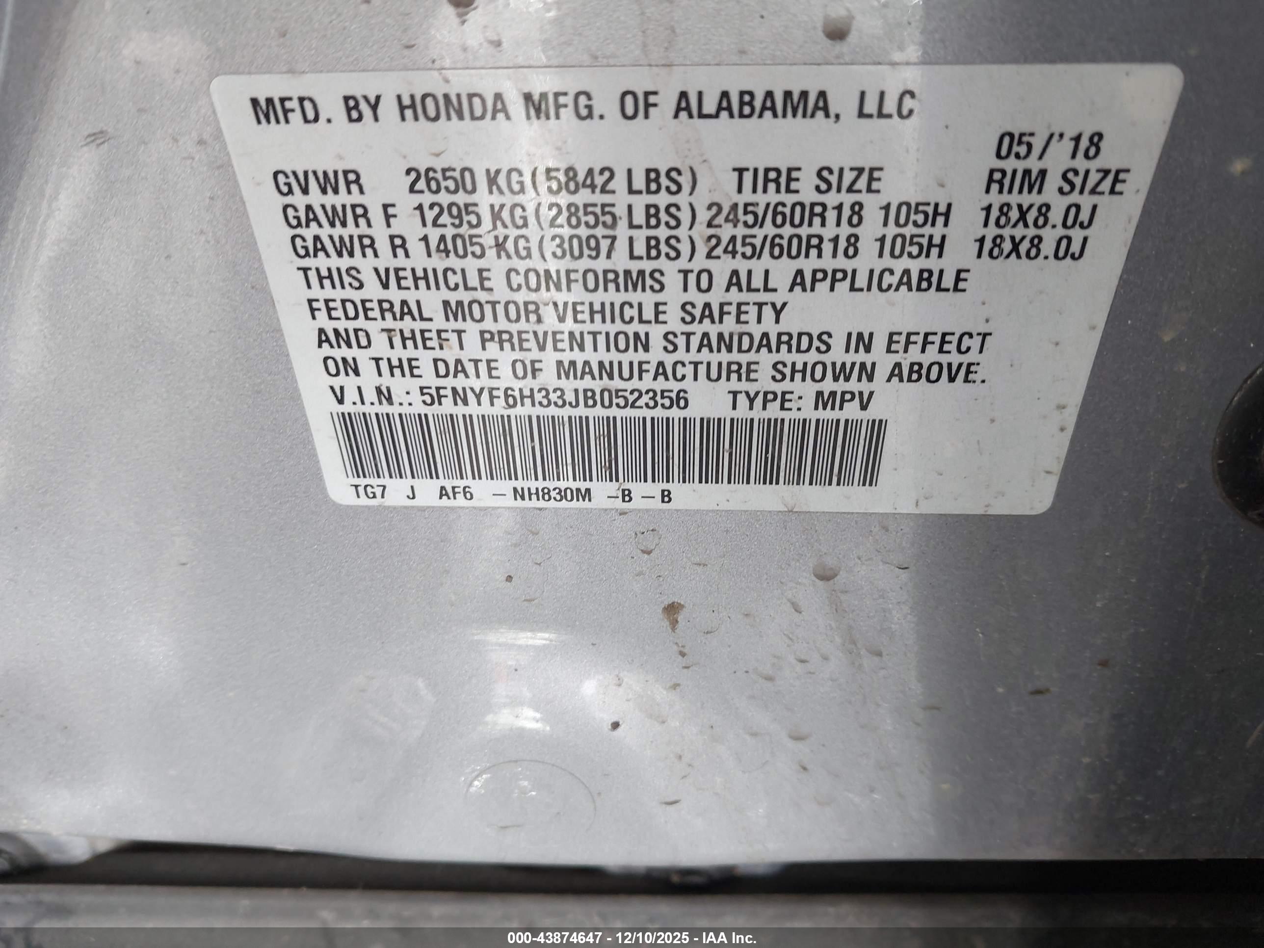 HONDA PILOT image 9