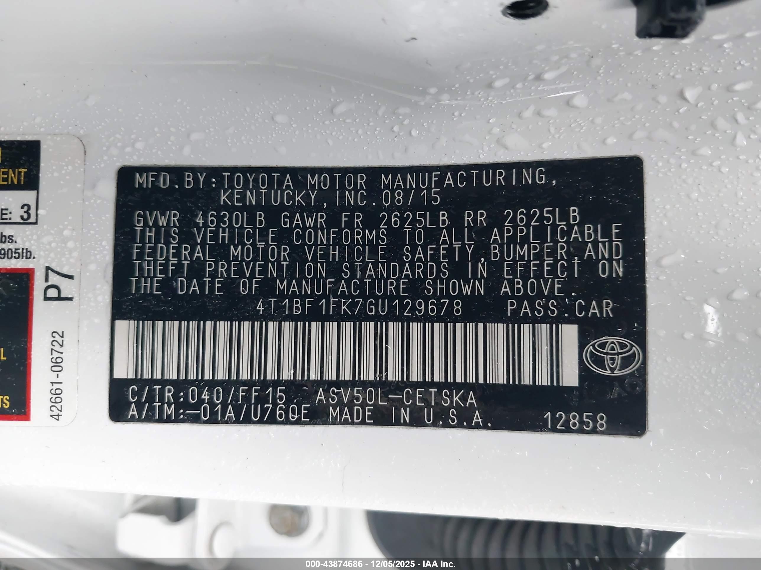 TOYOTA CAMRY image 9