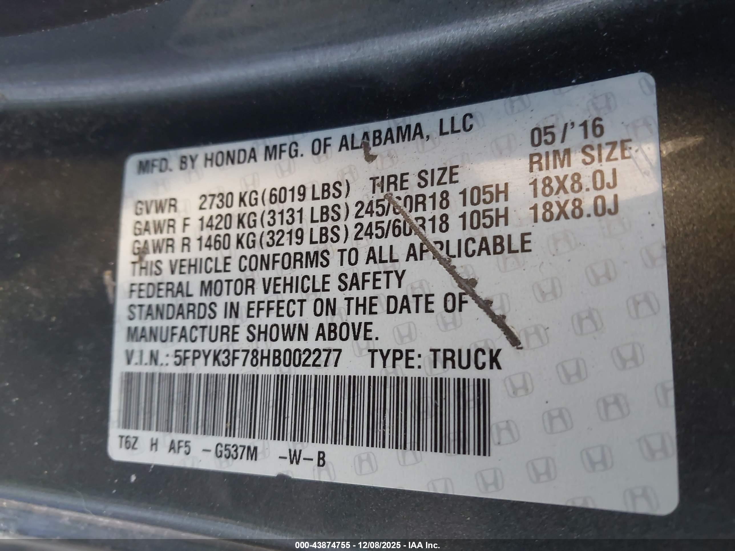 HONDA RIDGELINE image 9