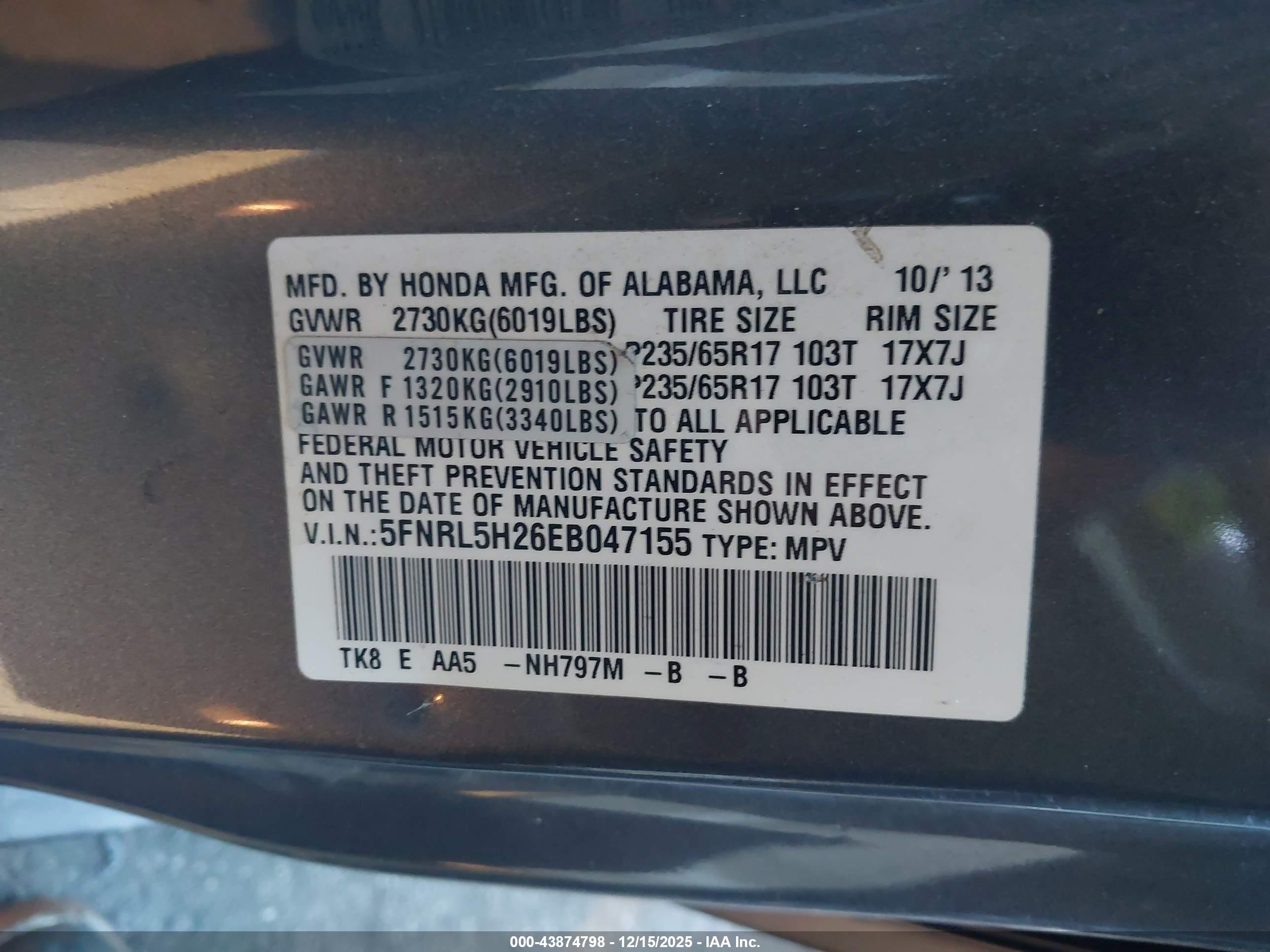 HONDA ODYSSEY image 9